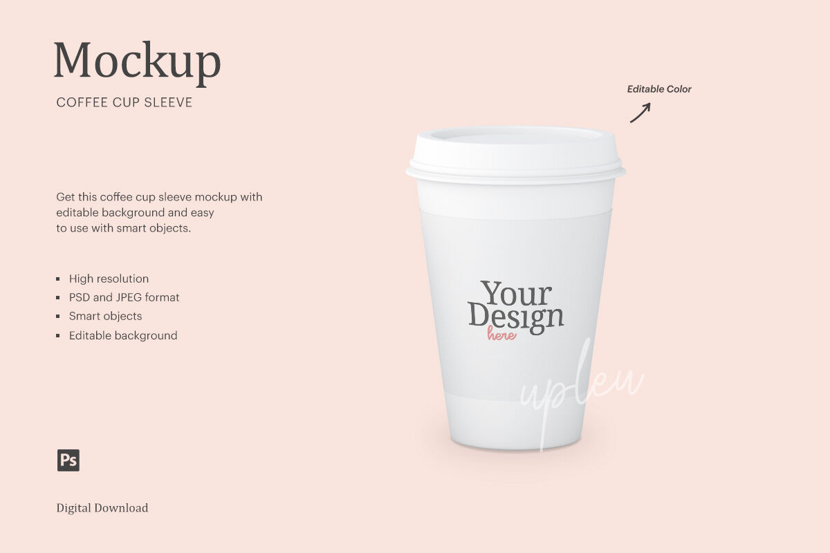 Download Coffee Cup Sleeve Mockup By Ariodsgn Thehungryjpeg Com