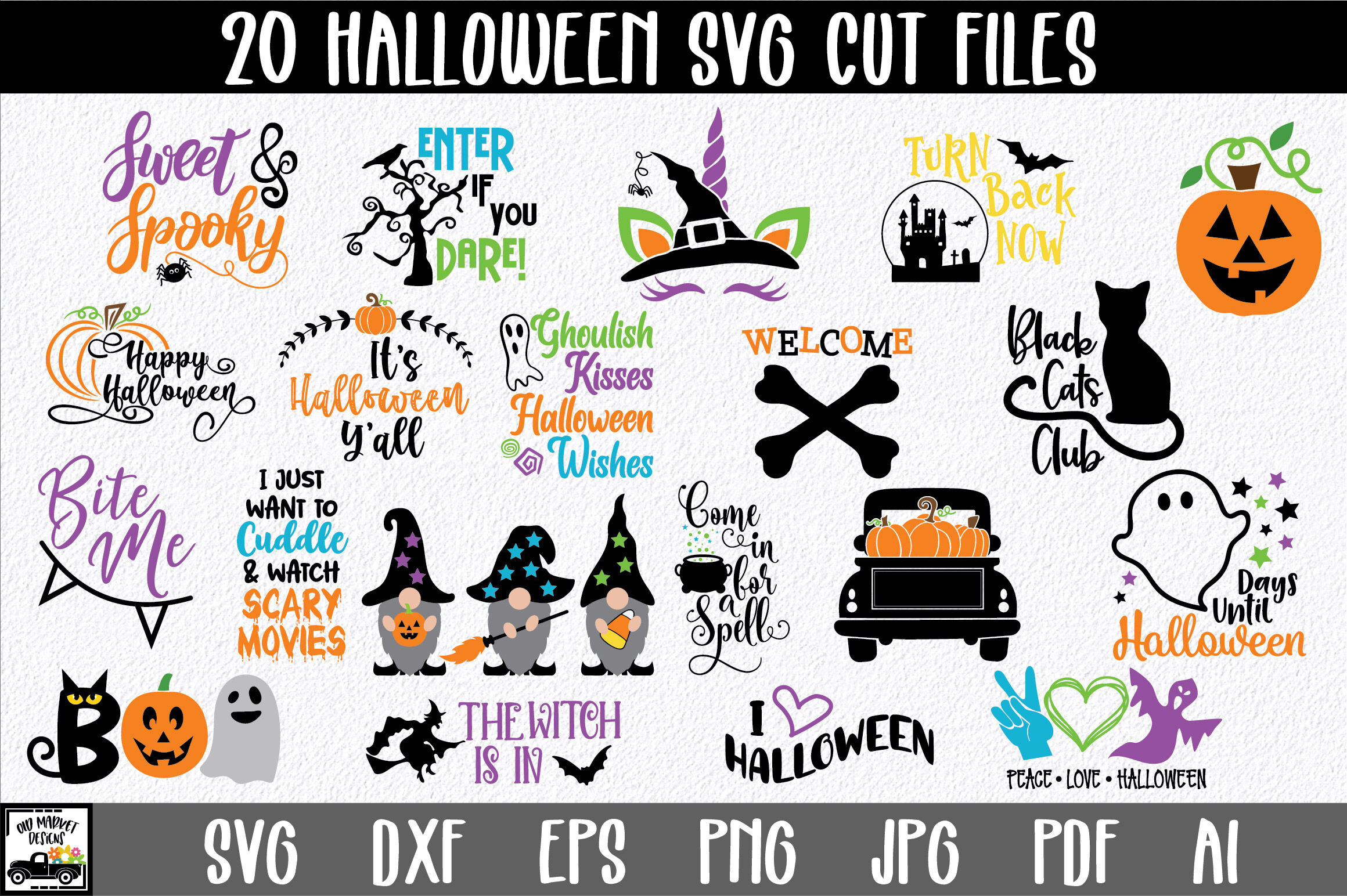 Download Halloween Bundle with 20 SVG Cut Files By Shannon Keyser ...