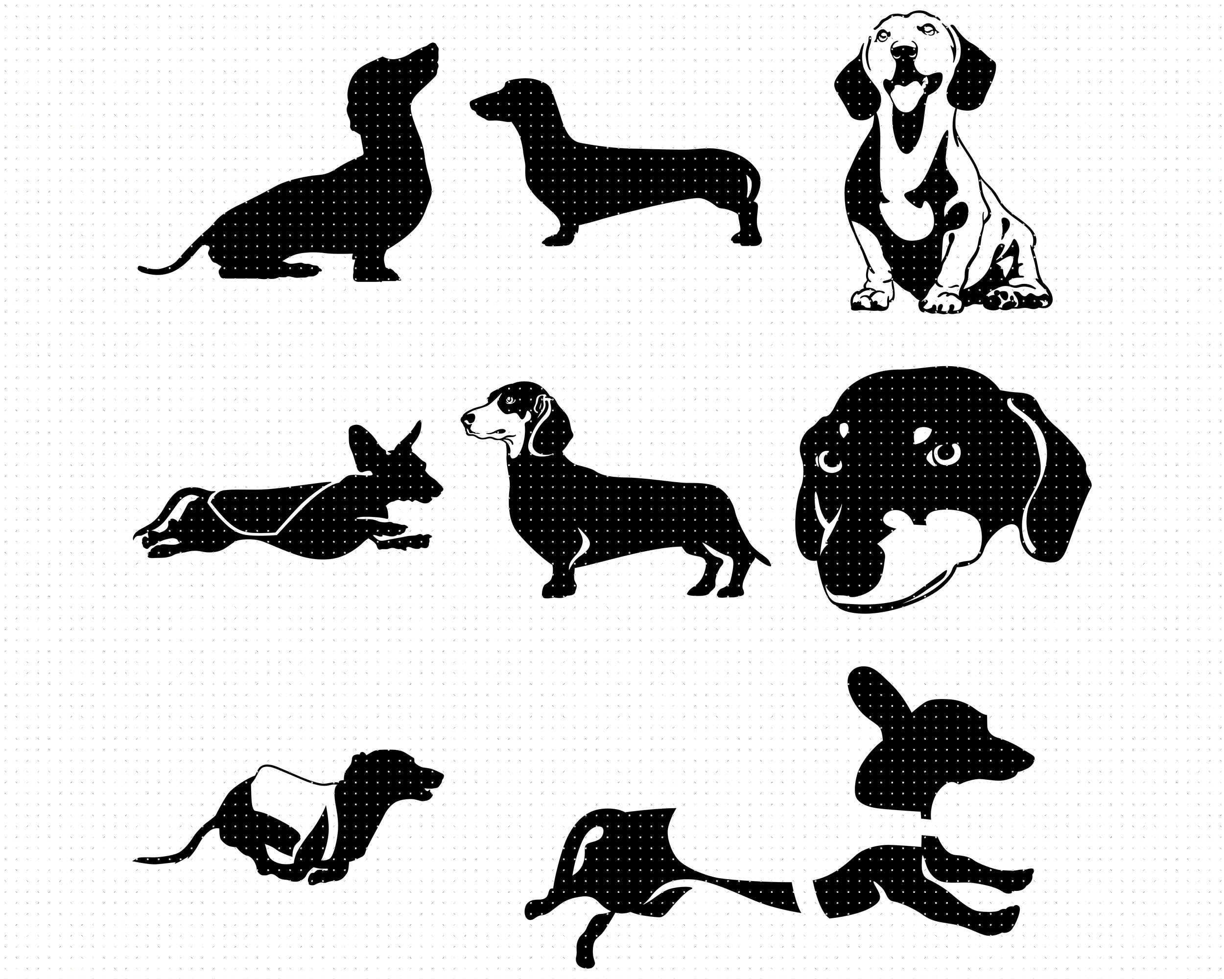 dachshund SVG, dog bundle PNG, DXF, clipart, EPS, vector By CrafterOks