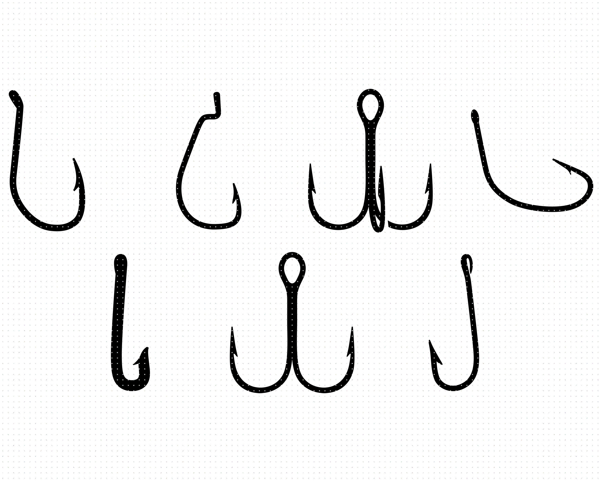 fish hook SVG, fishing PNG, DXF, clipart, EPS, vector By