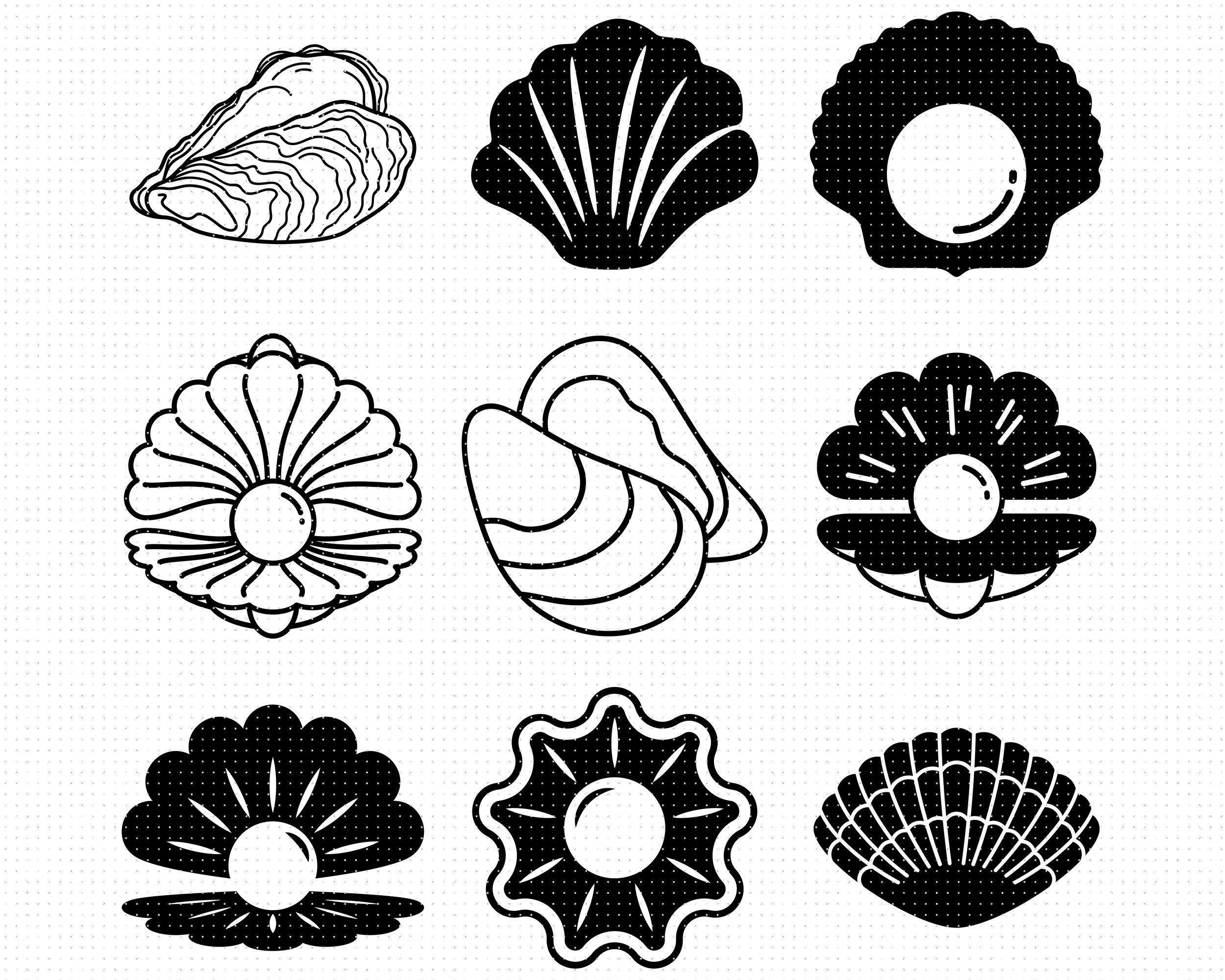 clam pearl clipart