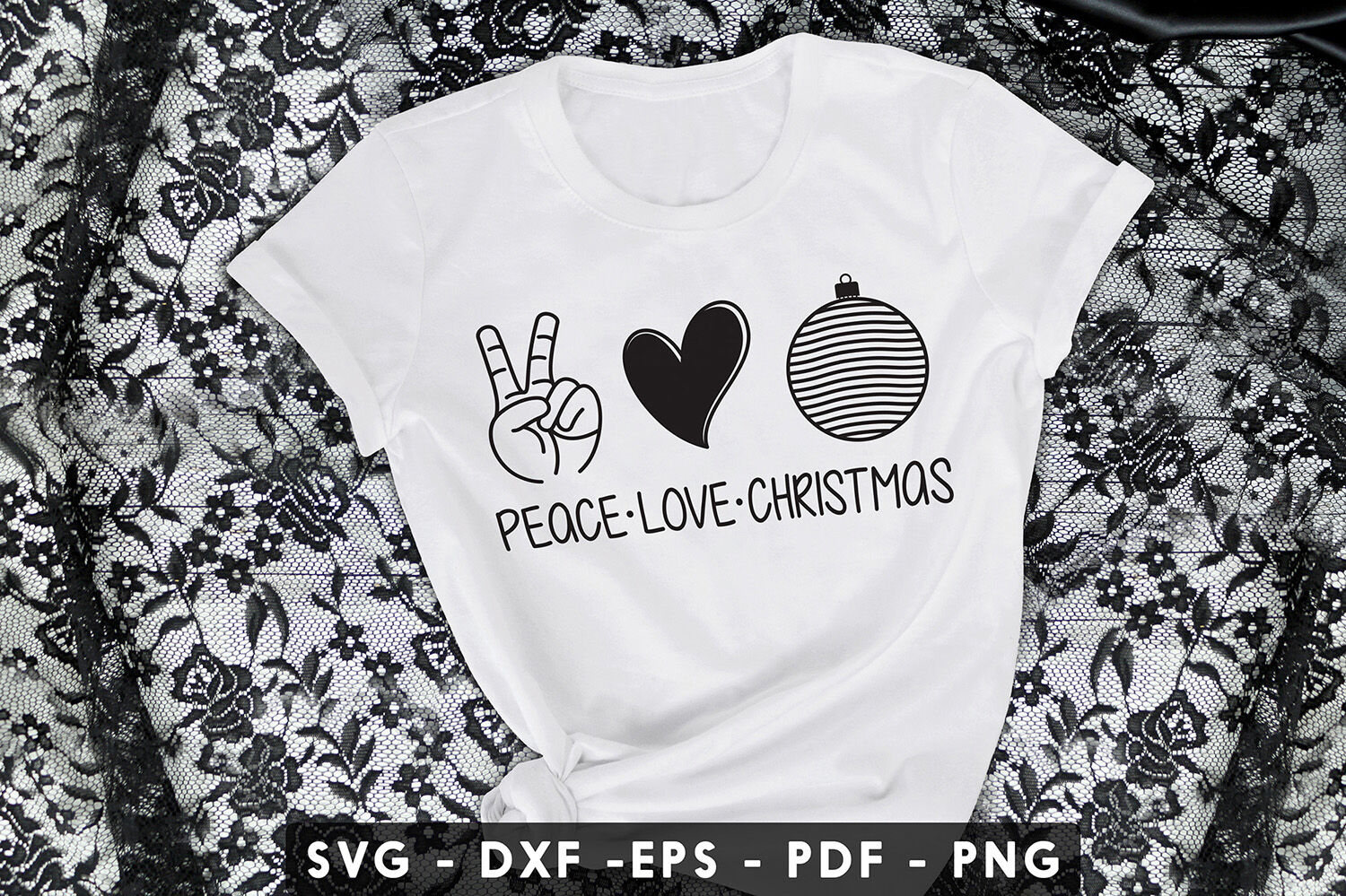 Download Peace Love Christmas SVG, Christmas SVG, DXF, PNG Cut ...