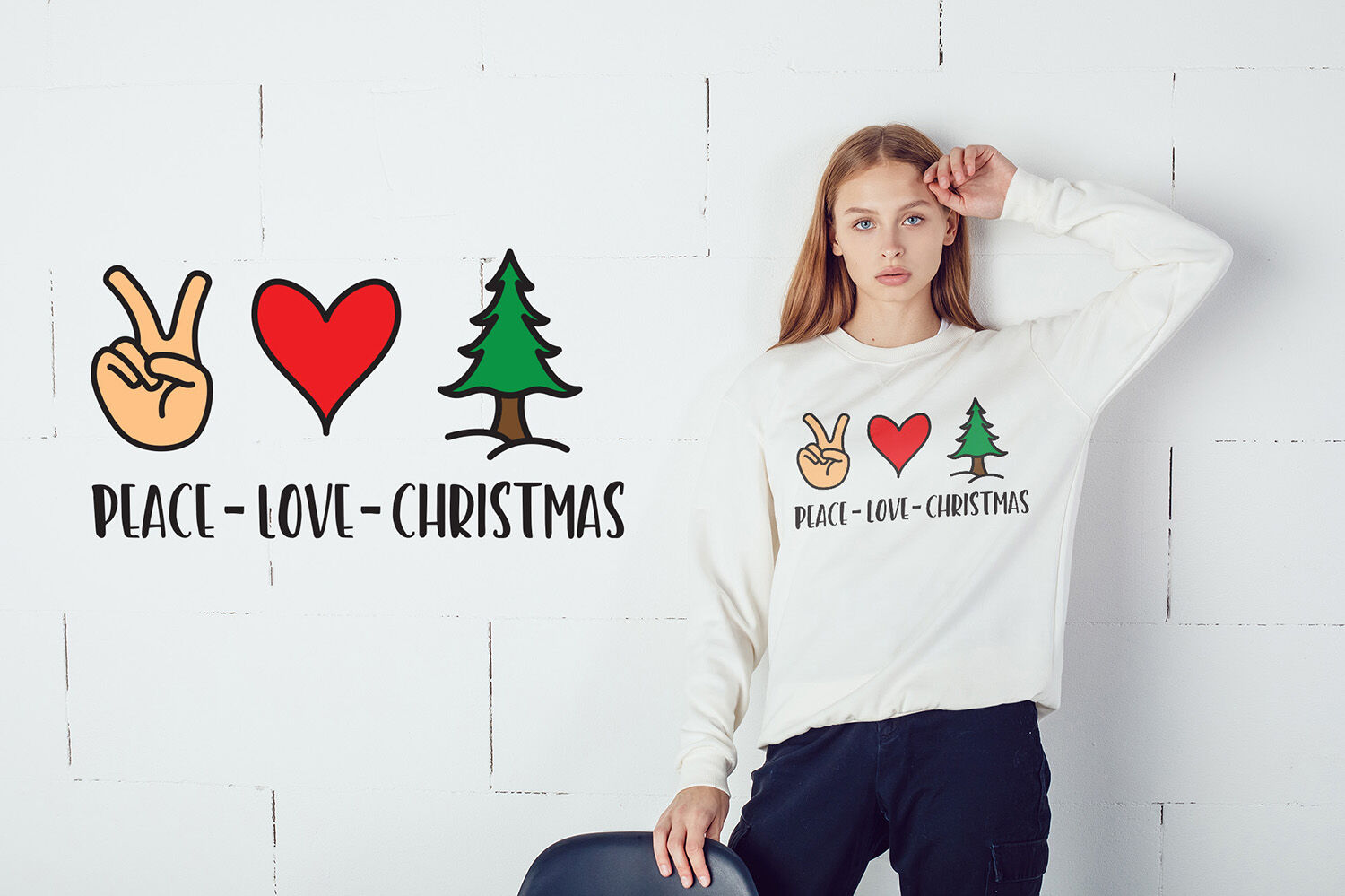 Download Peace Love Christmas Bundle, Christmas SVG Bundle By ...