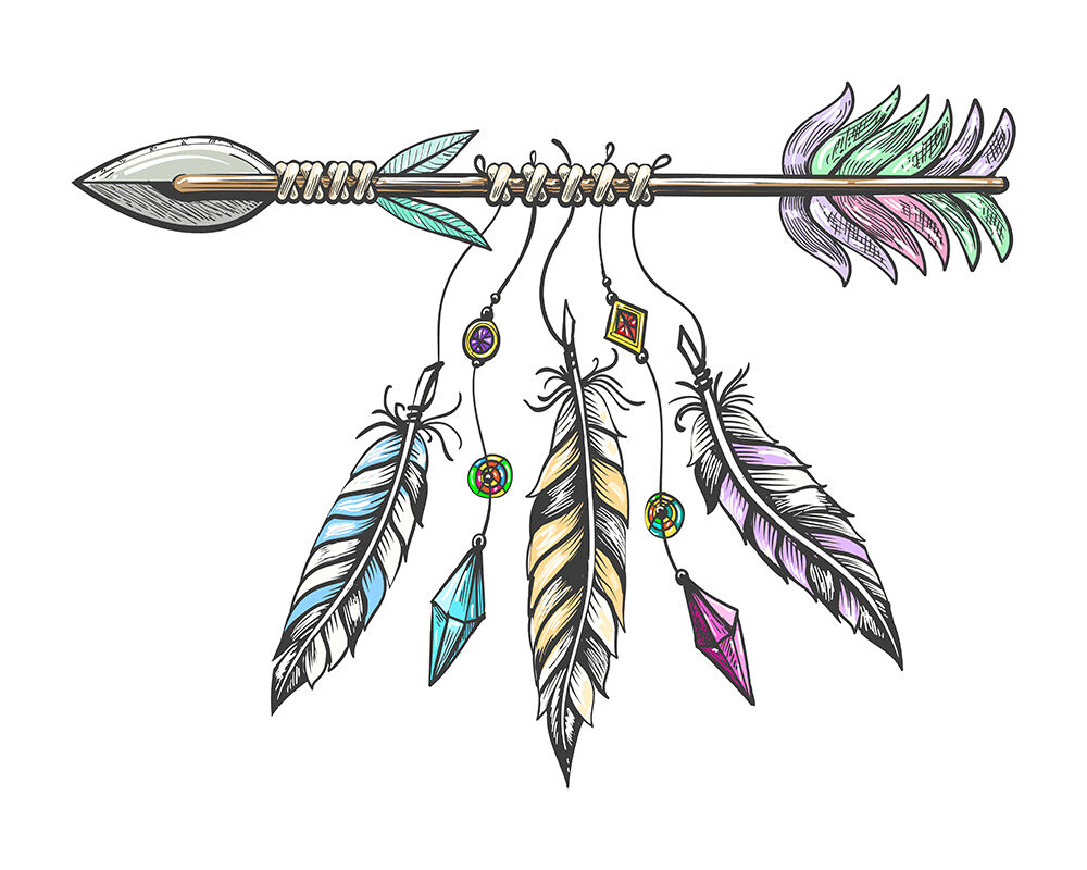 Arrows for bow set. Aztec, ethnic, Indian, hipster, tribal and boho  elements. For postcards, invitations and tattoos. Isolated vector  illustration doodle hand drawn style. 5851677 Vector Art at Vecteezy