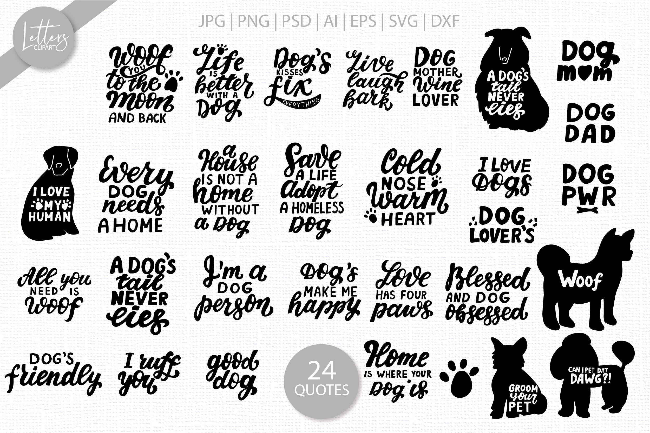 Download Dog Svg Bundle Dog Quotes Svg Dog Sayings Svg Cricut Files By Lettersclipart Thehungryjpeg Com