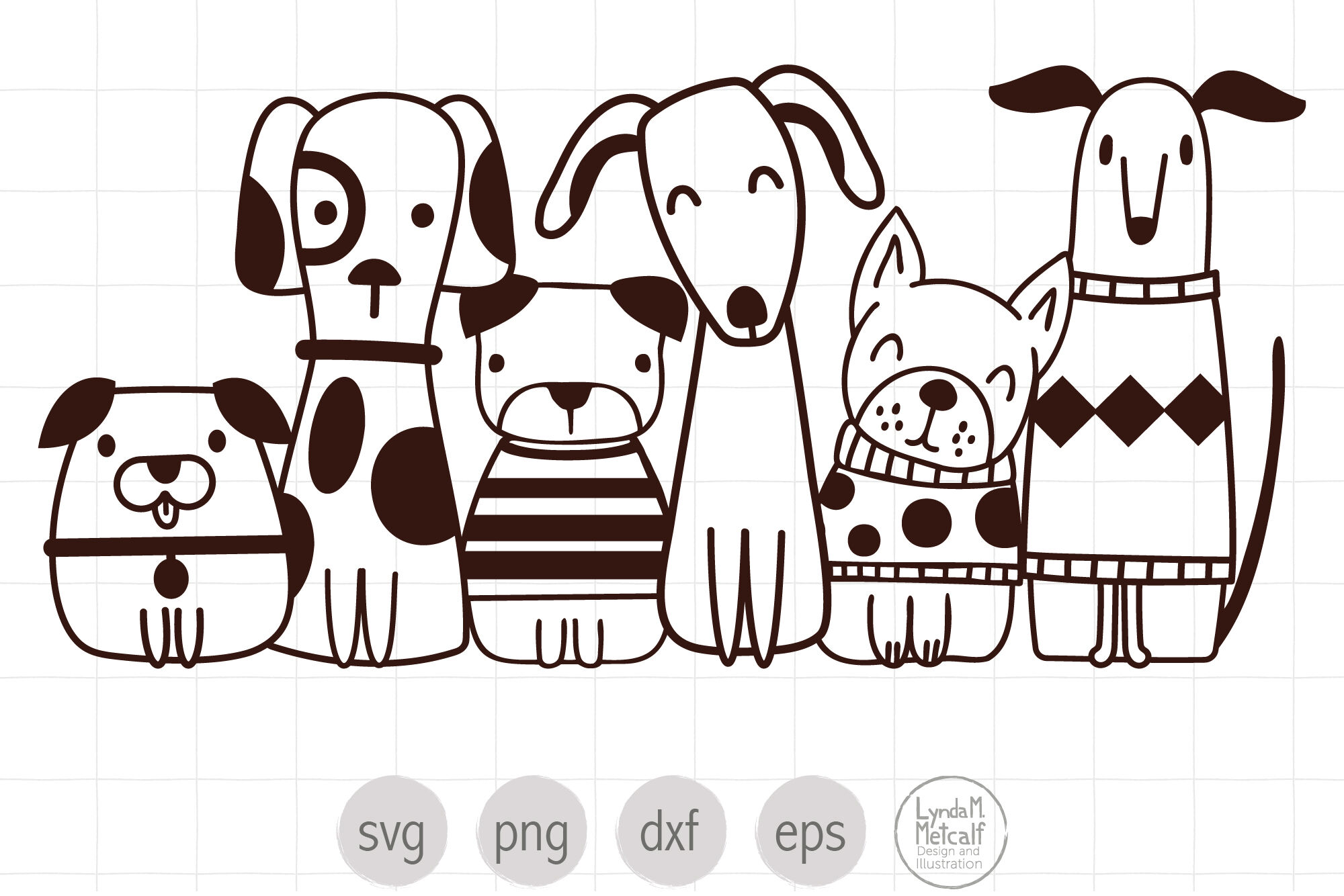 Download Cute Dogs SVG for Cricut and Silhouette By LyndaMMetcalf ...