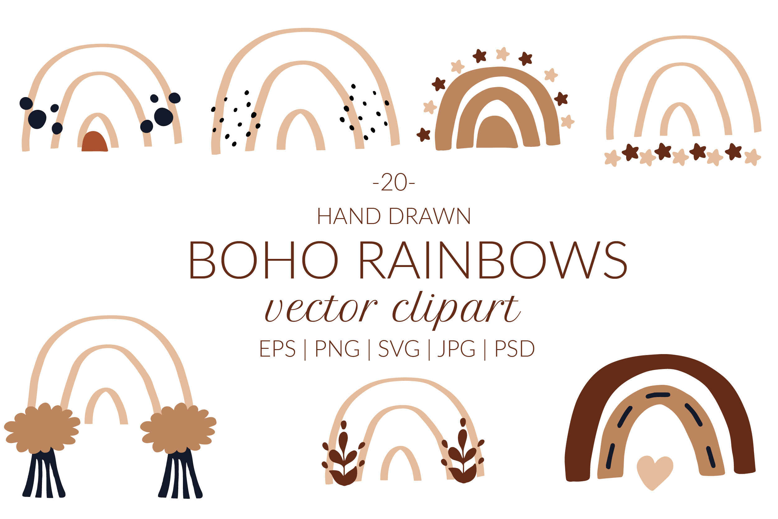 Download Rainbow Svg Boho Rainbow Svg Cricut Boho Rainbow Clipart Modern Rai By Lettersclipart Thehungryjpeg Com SVG, PNG, EPS, DXF File