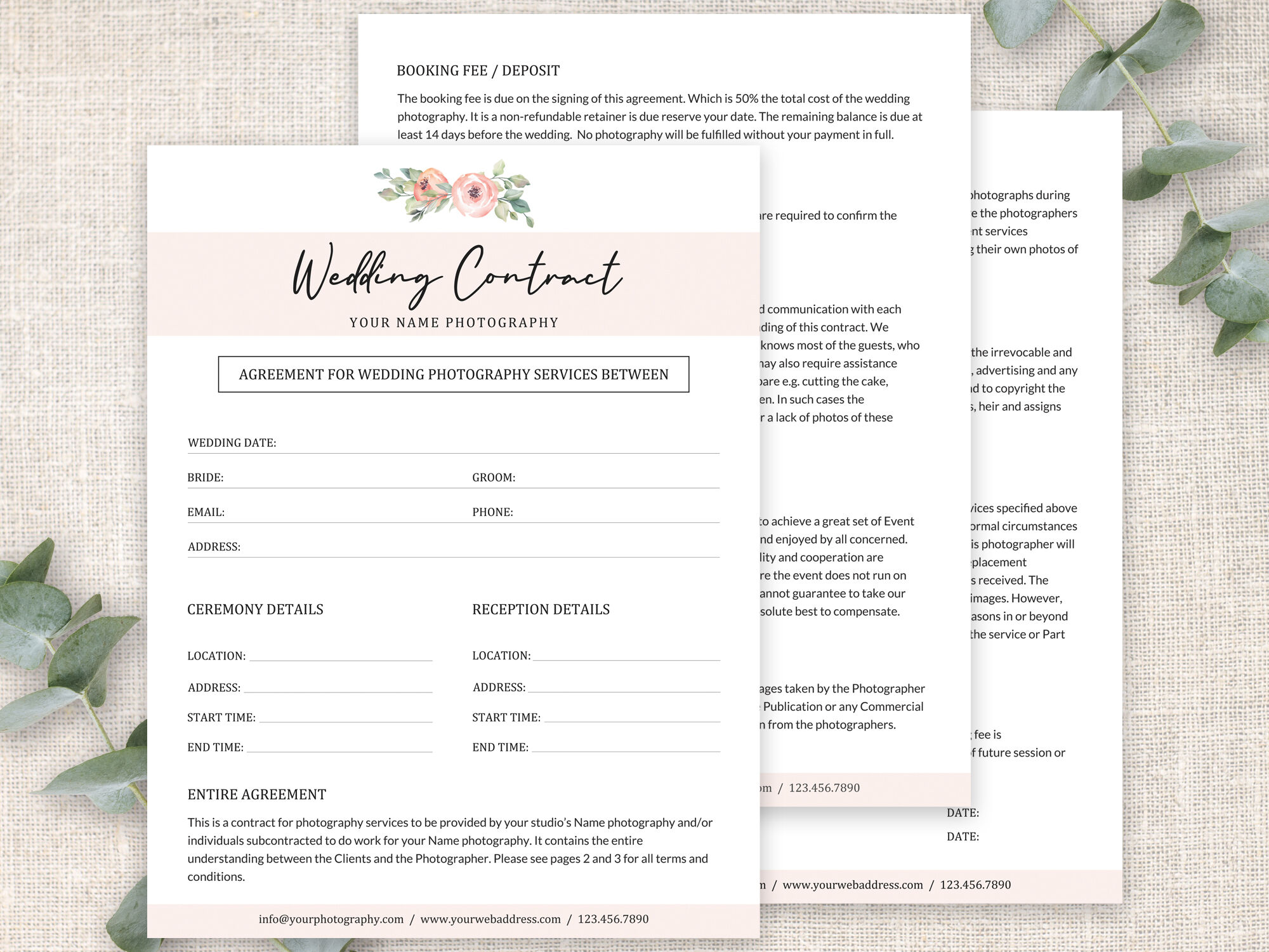 Wedding Photography Terms And Conditions Template