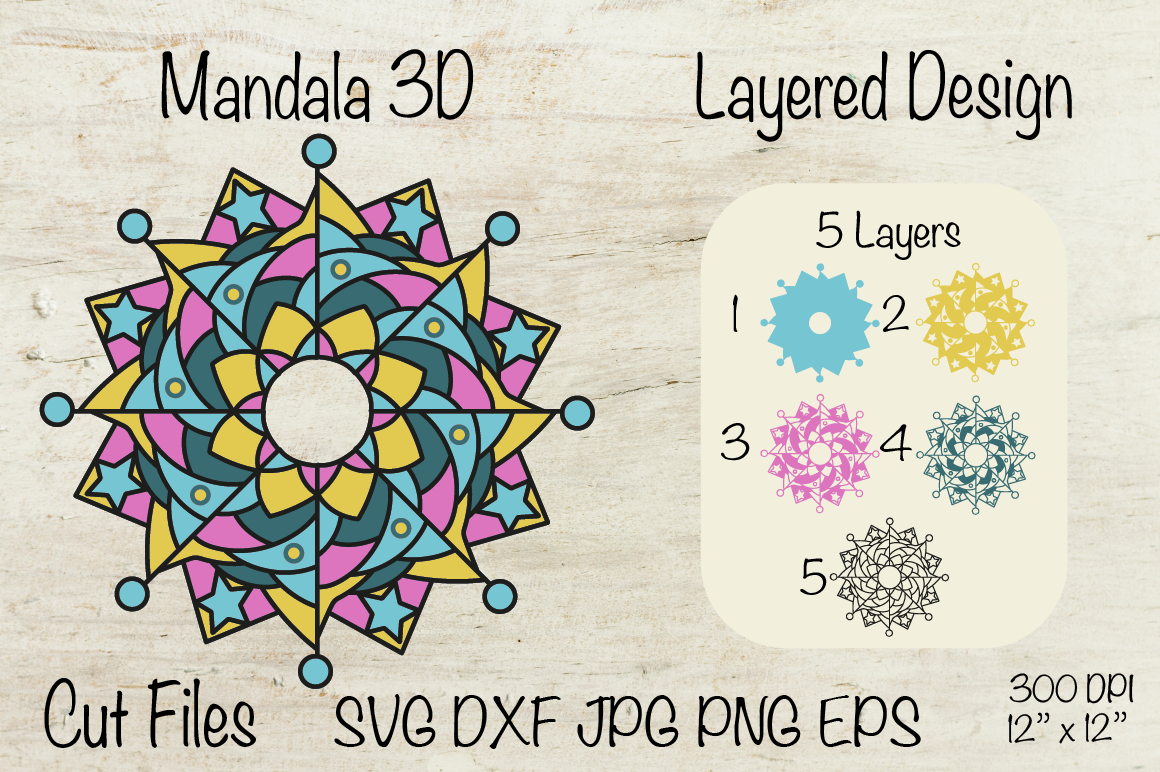 Free Free Design Layered Mandala SVG PNG EPS DXF File