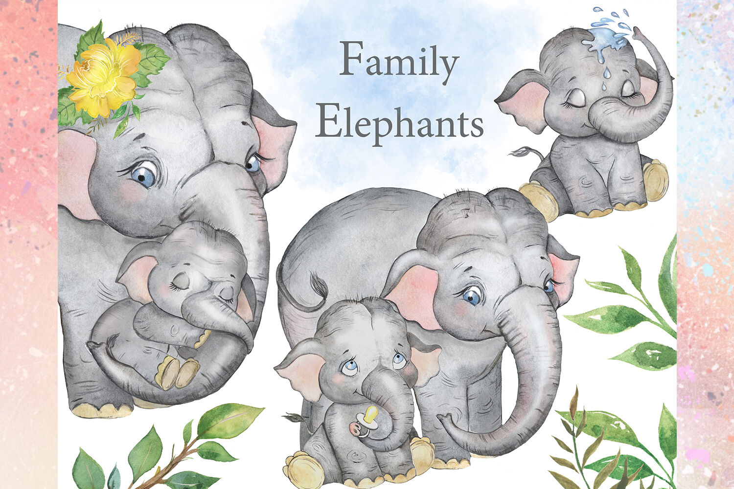 Слоненок про маму. Милый Слоник акварель. Слоники мама и малыш. Слоники мама и малышами эскиз. Слоненок с мамой и папой.