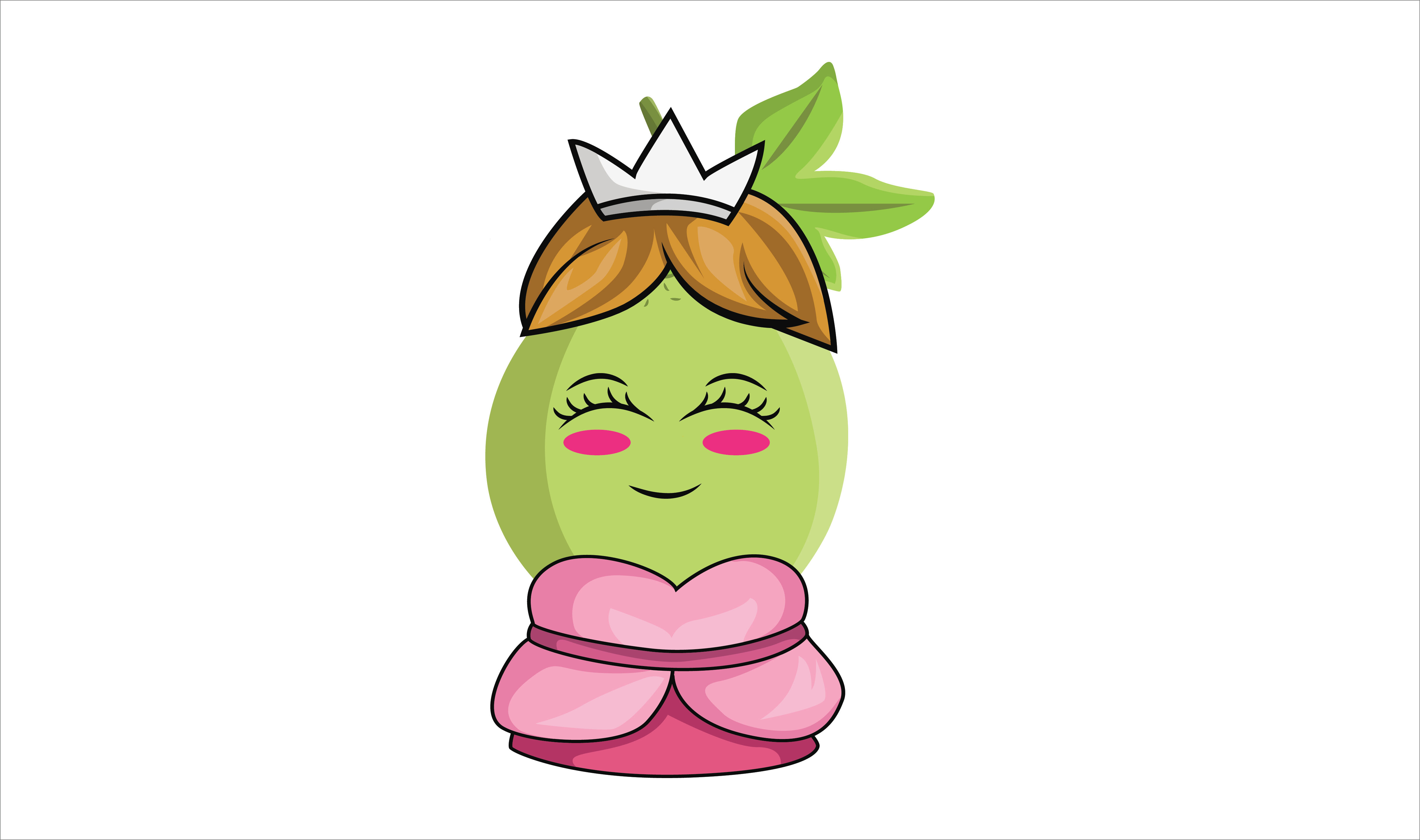 Passion Fruit Princess Cartoon Character By Printables Plazza Thehungryjpeg Com