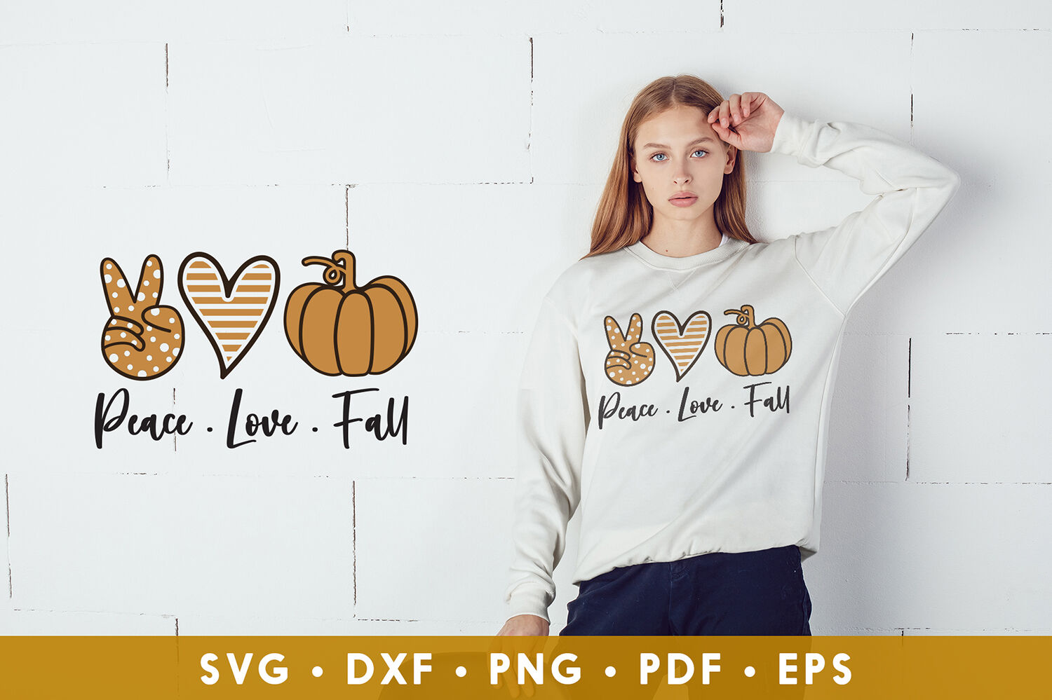Download Fall Svg Peace Love Fall Svg Pumpkin Svg Cut File By Craftlabsvg Thehungryjpeg Com