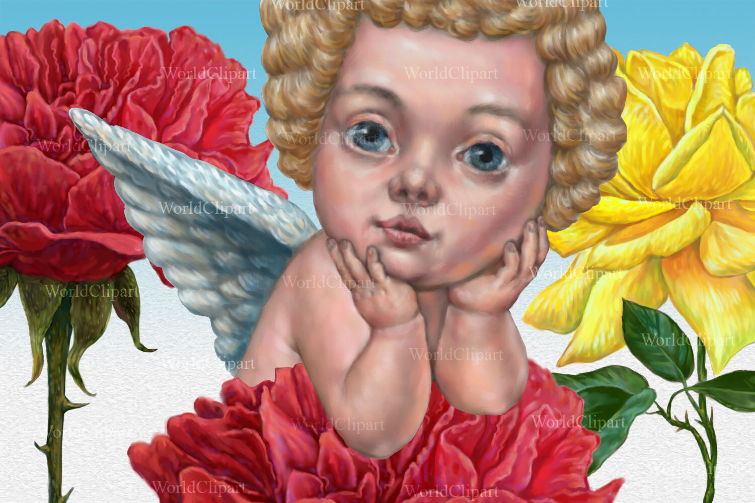 Valentine Cherub | Angel With Flower
