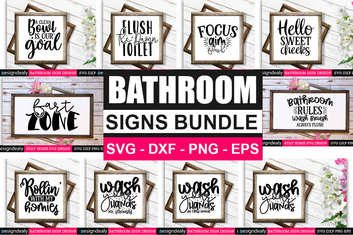Download Bathroom Svg Bundle 12 Designs By Svgbundle Thehungryjpeg Com PSD Mockup Templates