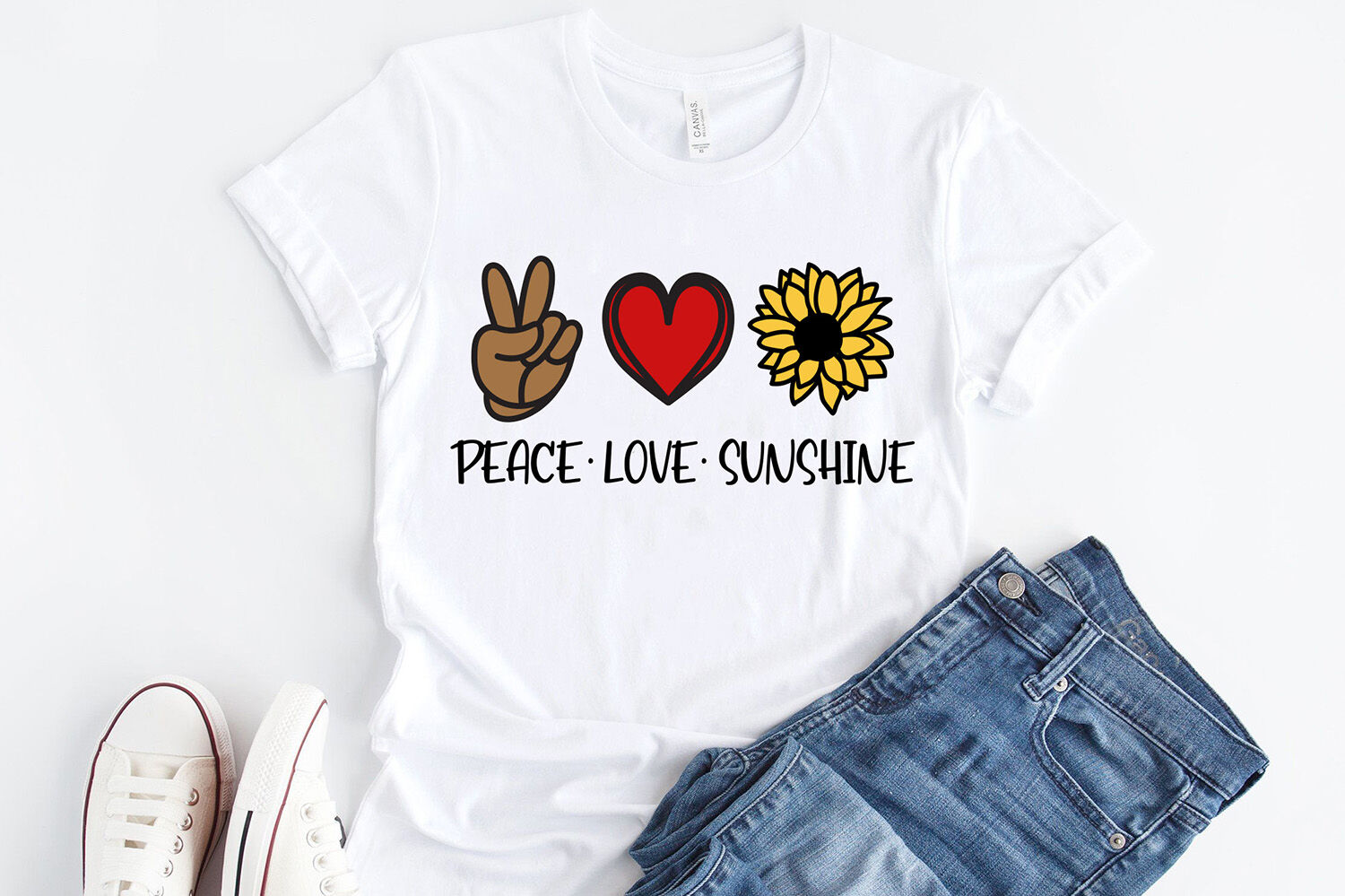 Download Peace Love Sunshine SVG, DXF, PDF, EPS, PNG By CraftLabSVG ...