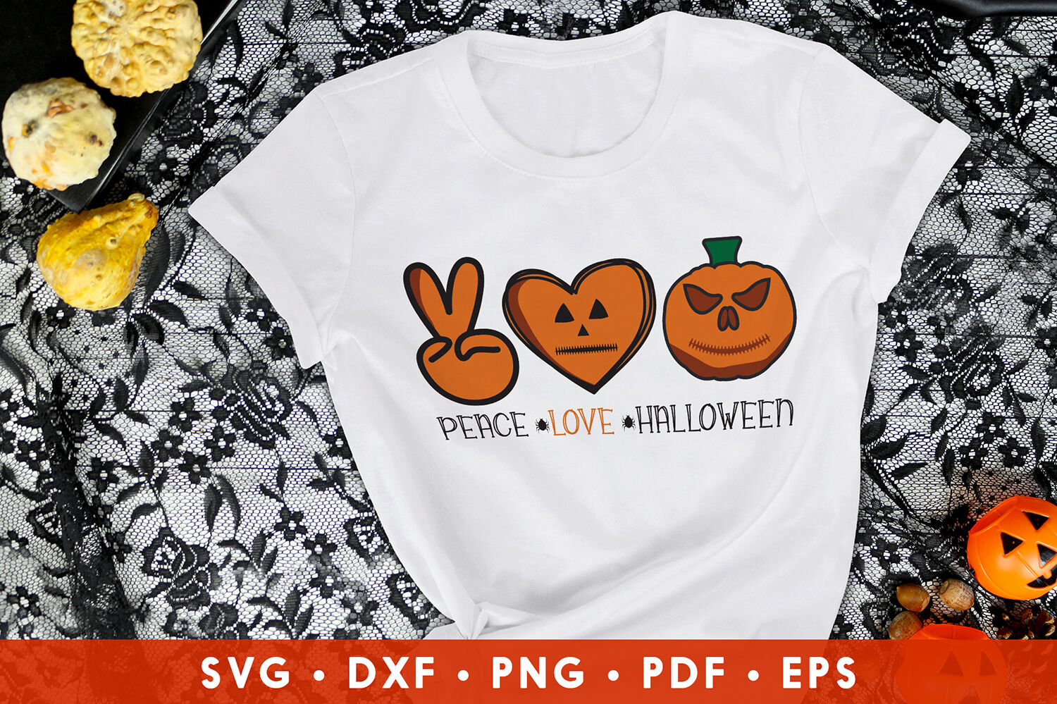 Peace Love Halloween Svg Halloween Svg Cut File By Craftlabsvg Thehungryjpeg Com