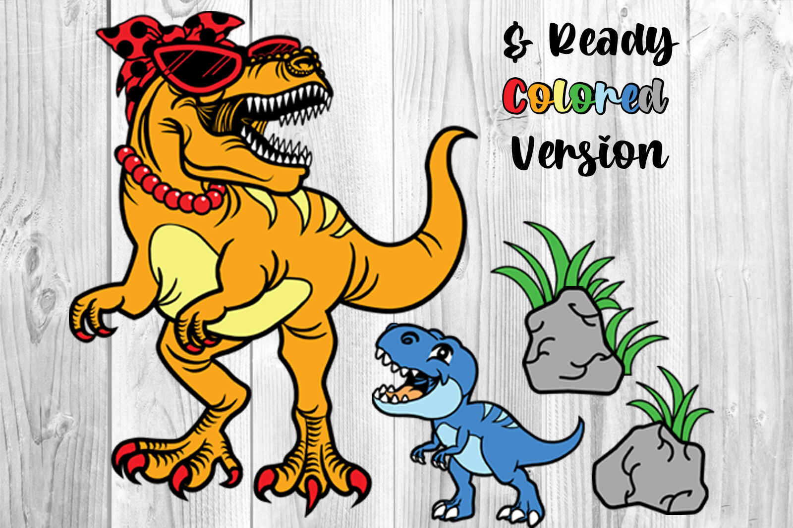 Download Mamasaurus And Little Dino Funny Dinosaur Svg Clip Art By Mandala Creator Thehungryjpeg Com