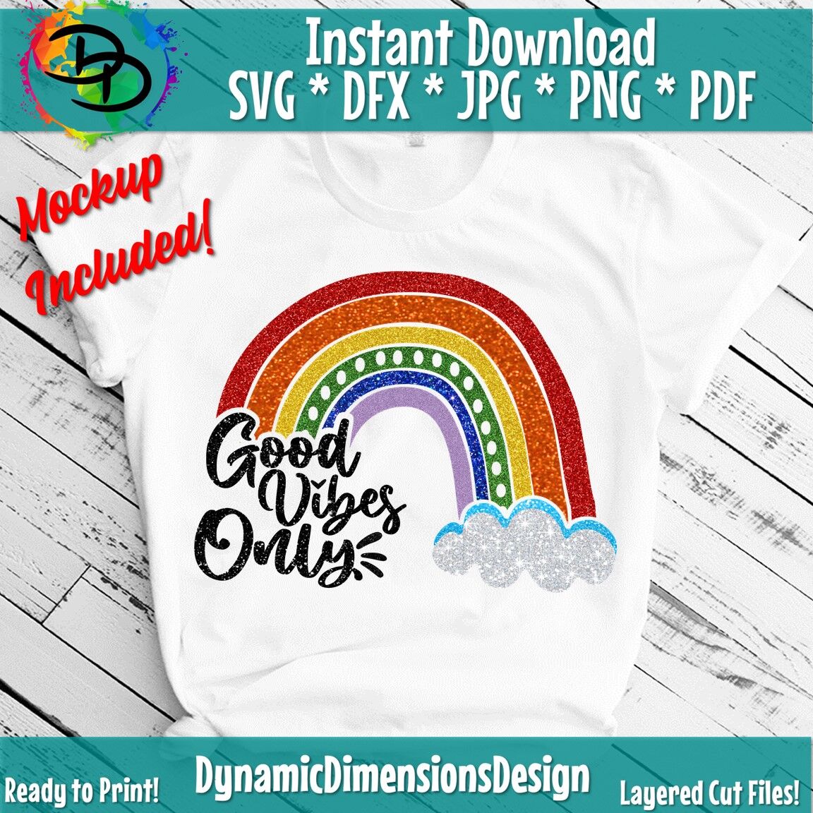Download Good Vibes Only Svg Rainbow Good Vibes Svg Good Vibes Quote Svg Go By Dynamic Dimensions Thehungryjpeg Com