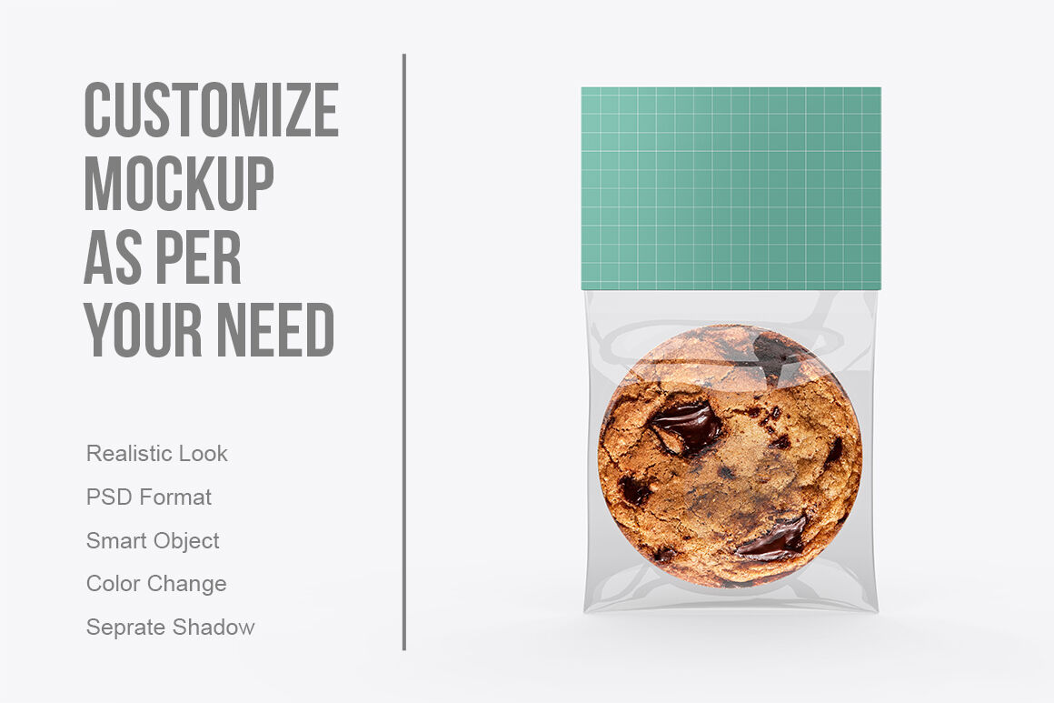 Download Transparent Cookie Pouch Packaging Mockup By DEVRAWAT21 | TheHungryJPEG.com