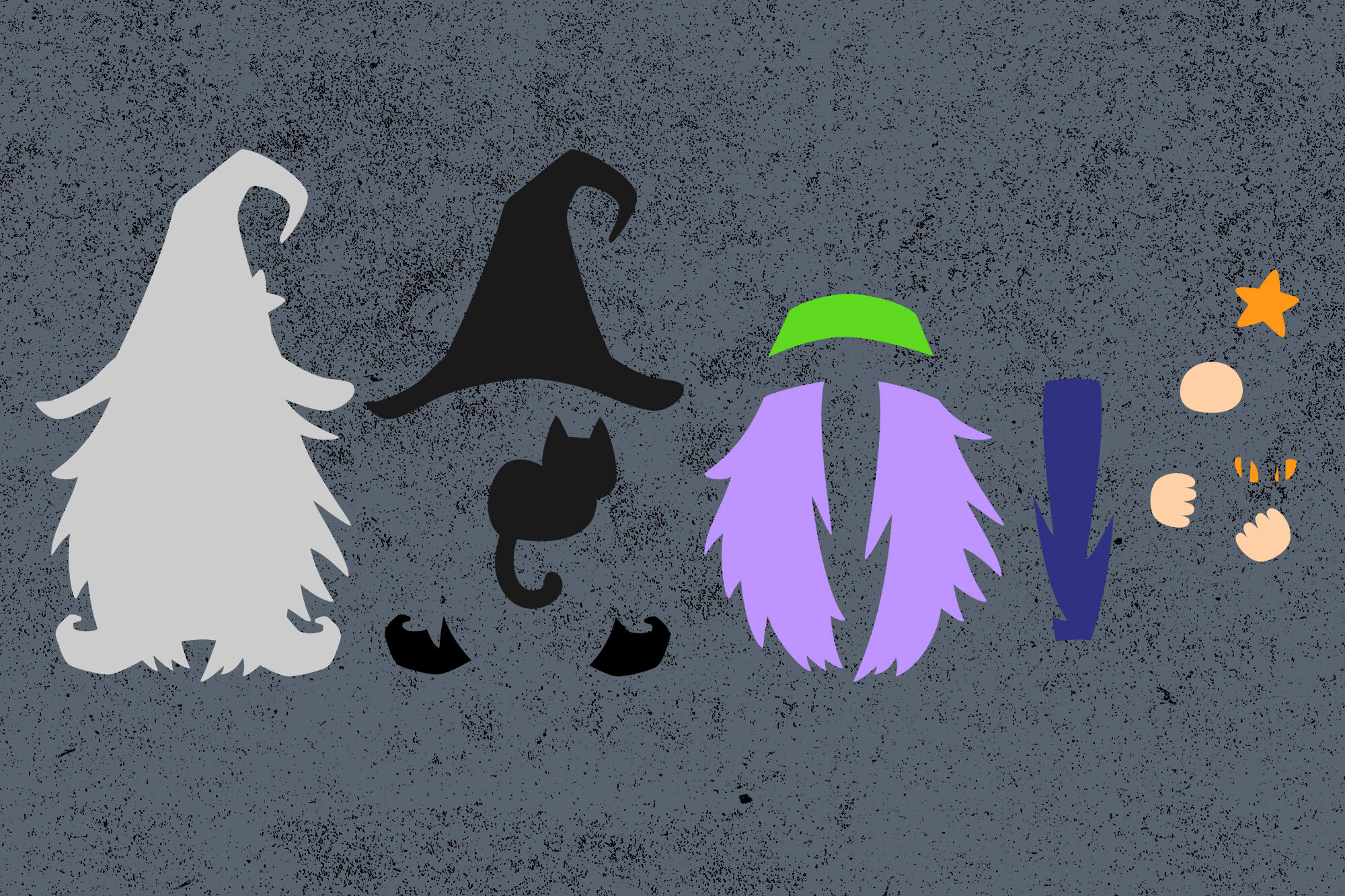 Witch svg Halloween gnomes svg Witch clipart Gnome clipart png By Green