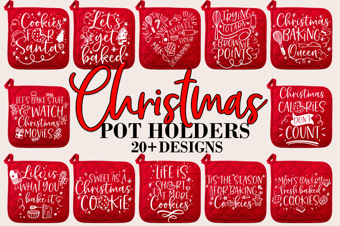 Download Christmas Baking Pot Holder Bundle Svg Design Bundle By Freeling Design House Thehungryjpeg Com 3D SVG Files Ideas | SVG, Paper Crafts, SVG File