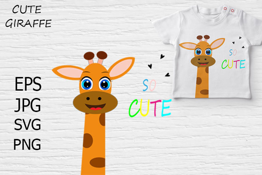 Download So Cute Giraffe Svg Clipart By Lillyarts Thehungryjpeg Com