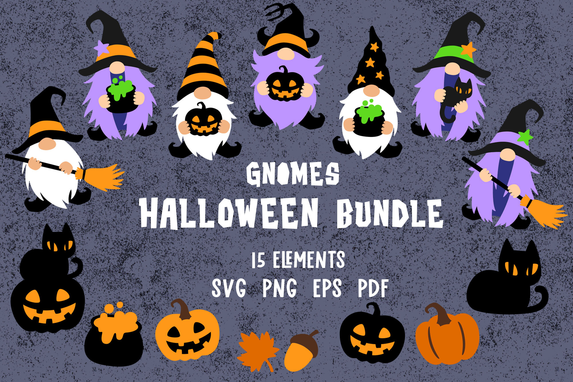 Download Halloween Svg Bundle Halloween Gnomes Svg Witch Svg Fall Svg Files By Green Wolf Art Thehungryjpeg Com