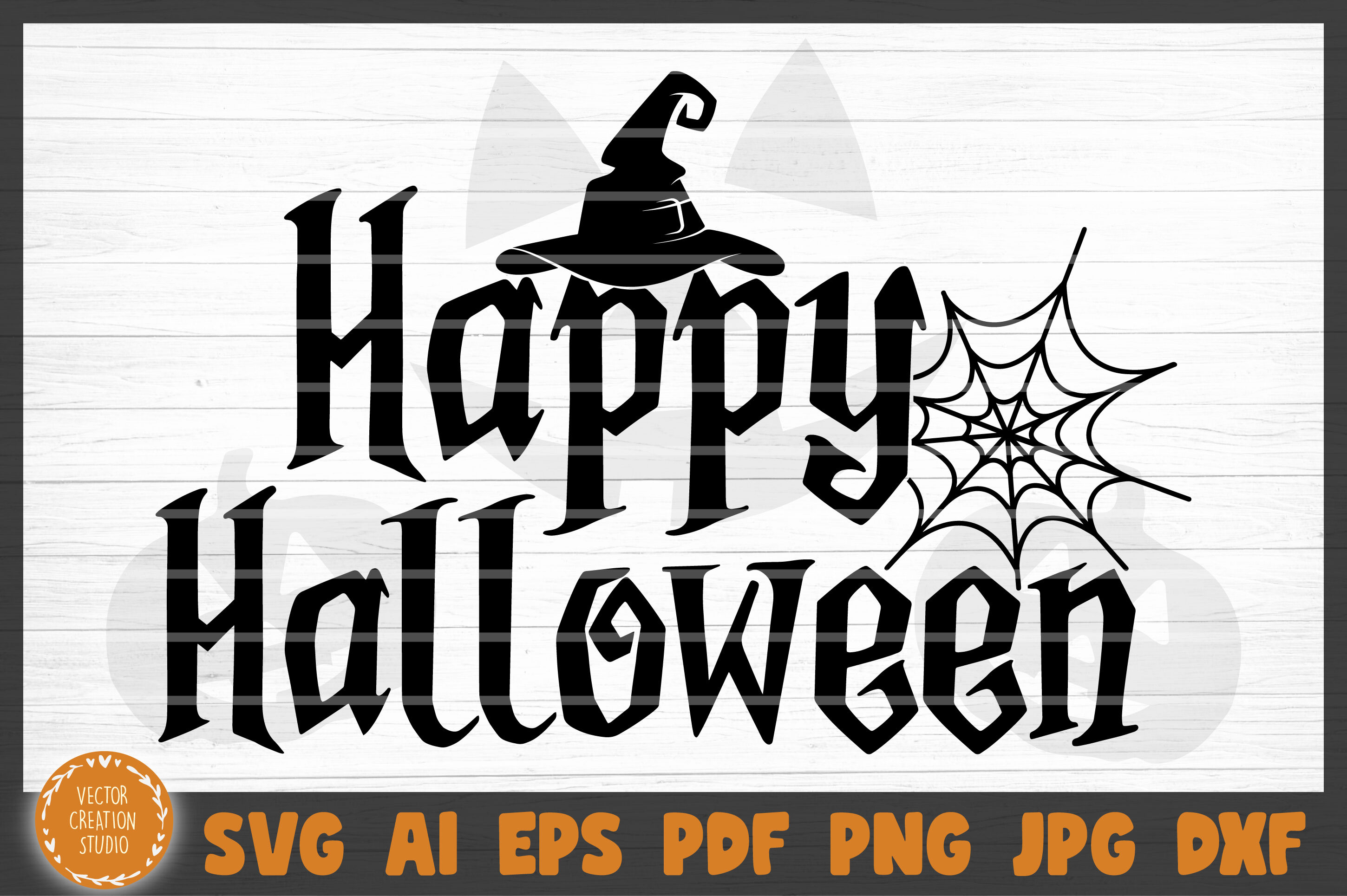 Happy Halloween SVG Cut File By VectorCreationStudio | TheHungryJPEG