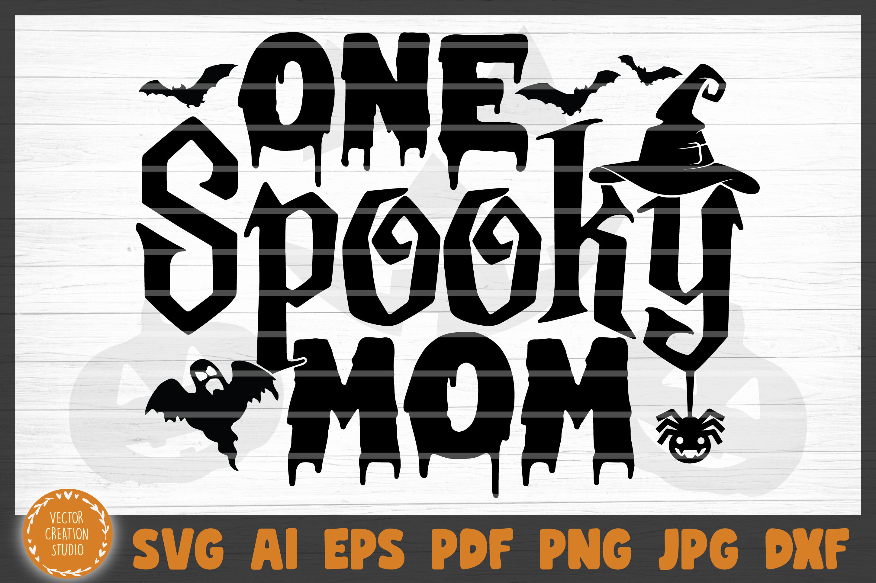 Download One Spooky Mom Halloween Svg Cut File By Vectorcreationstudio Thehungryjpeg Com