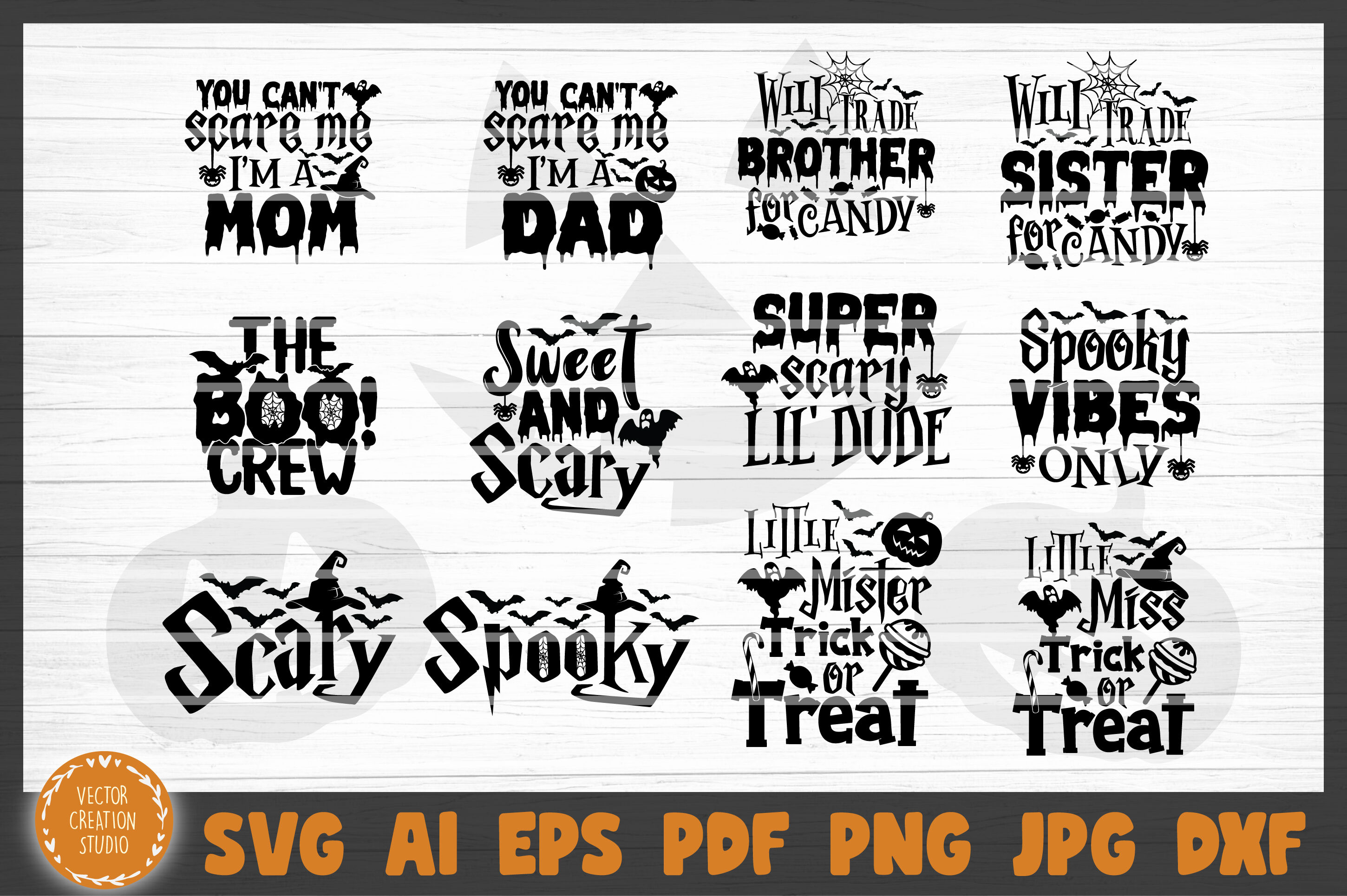 Download Halloween Family Bundle Svg Cut Files By Vectorcreationstudio Thehungryjpeg Com