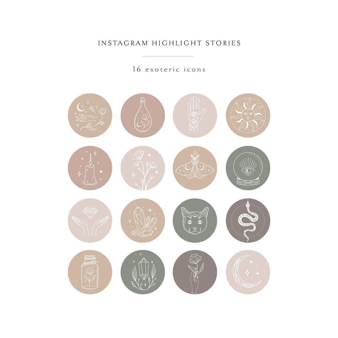 Hand Drawn Instagram Highlight Story Templates and Icons. By O l y a ...