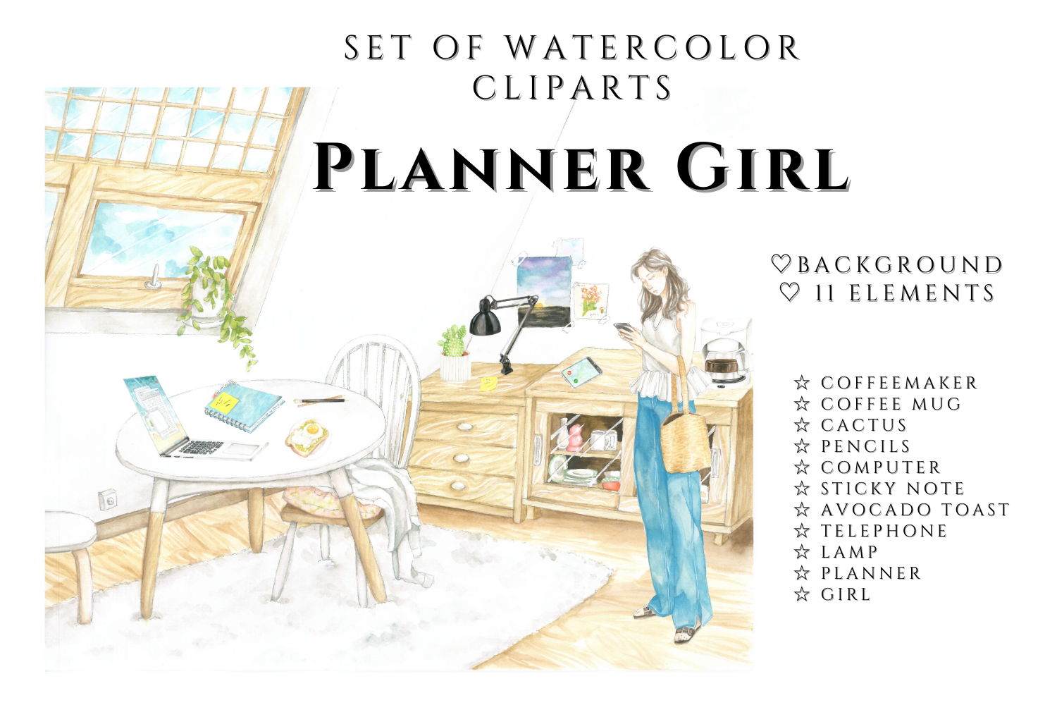Download Whole Shop Watercolor Bundle, Watercolor Clipart Set By ...