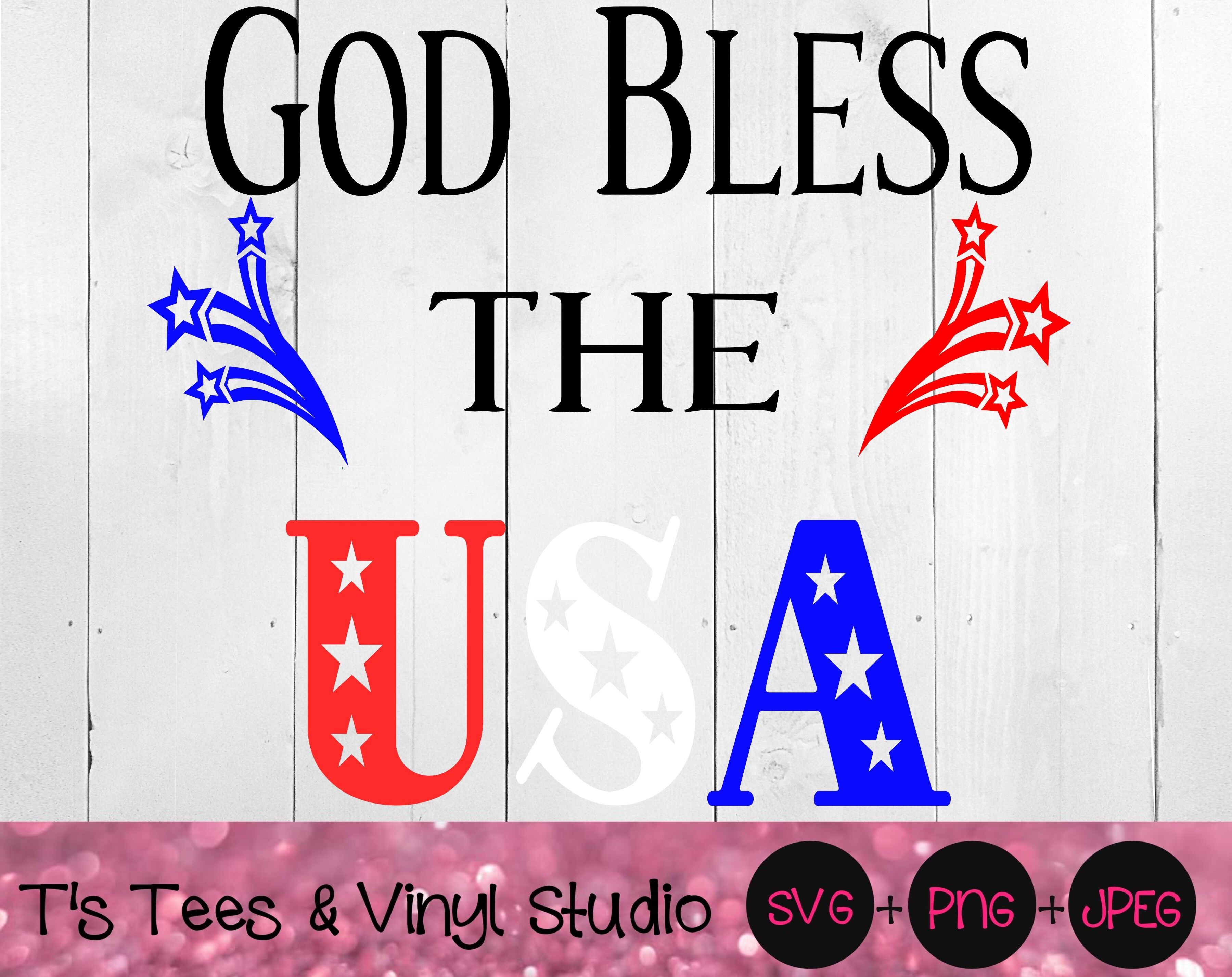 God Bless The USA Svg, God Bless America Svg, Pray For US, Love For Al ...