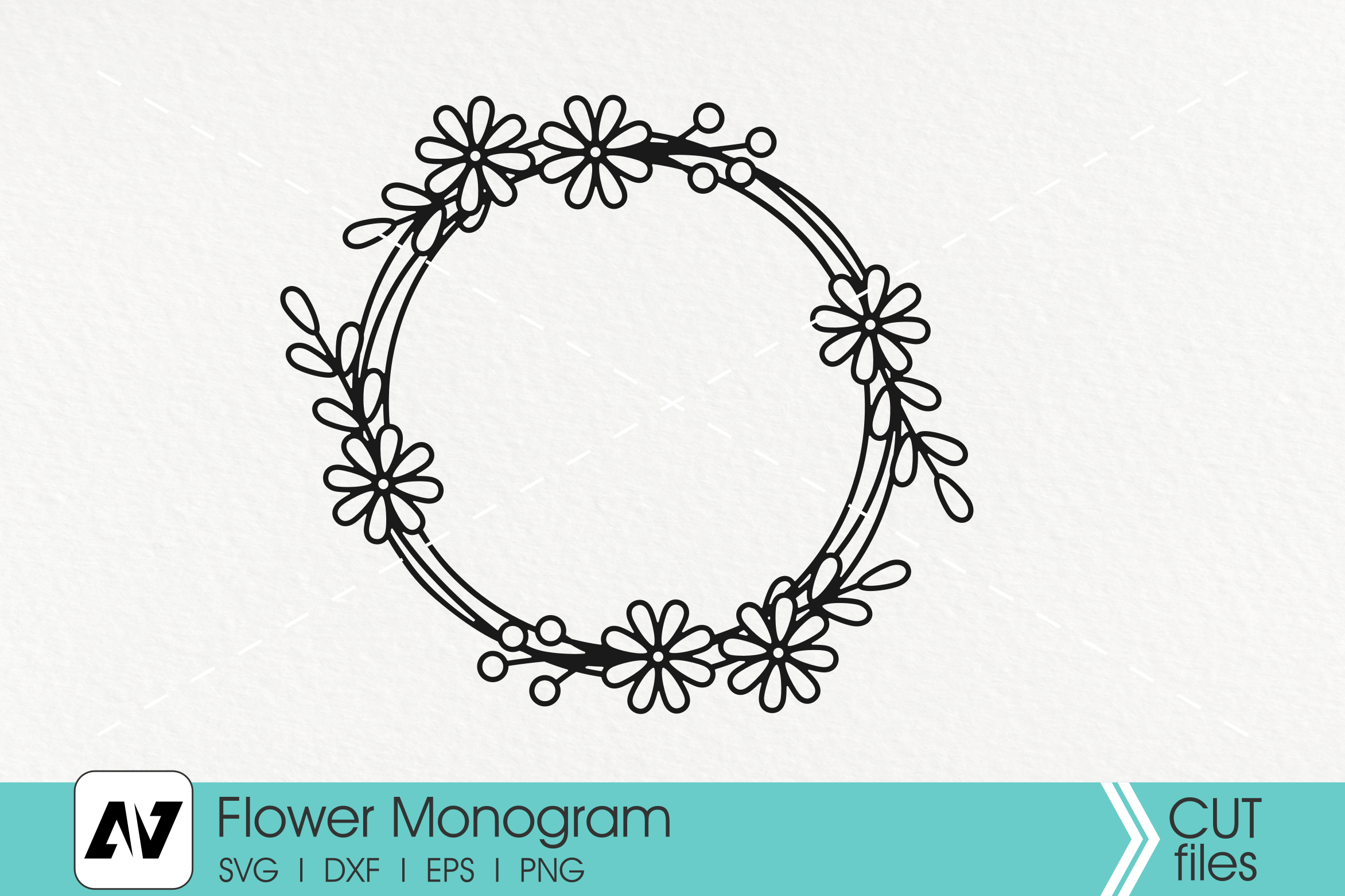 free flower monogram svg Archives - Creative Vector Studio