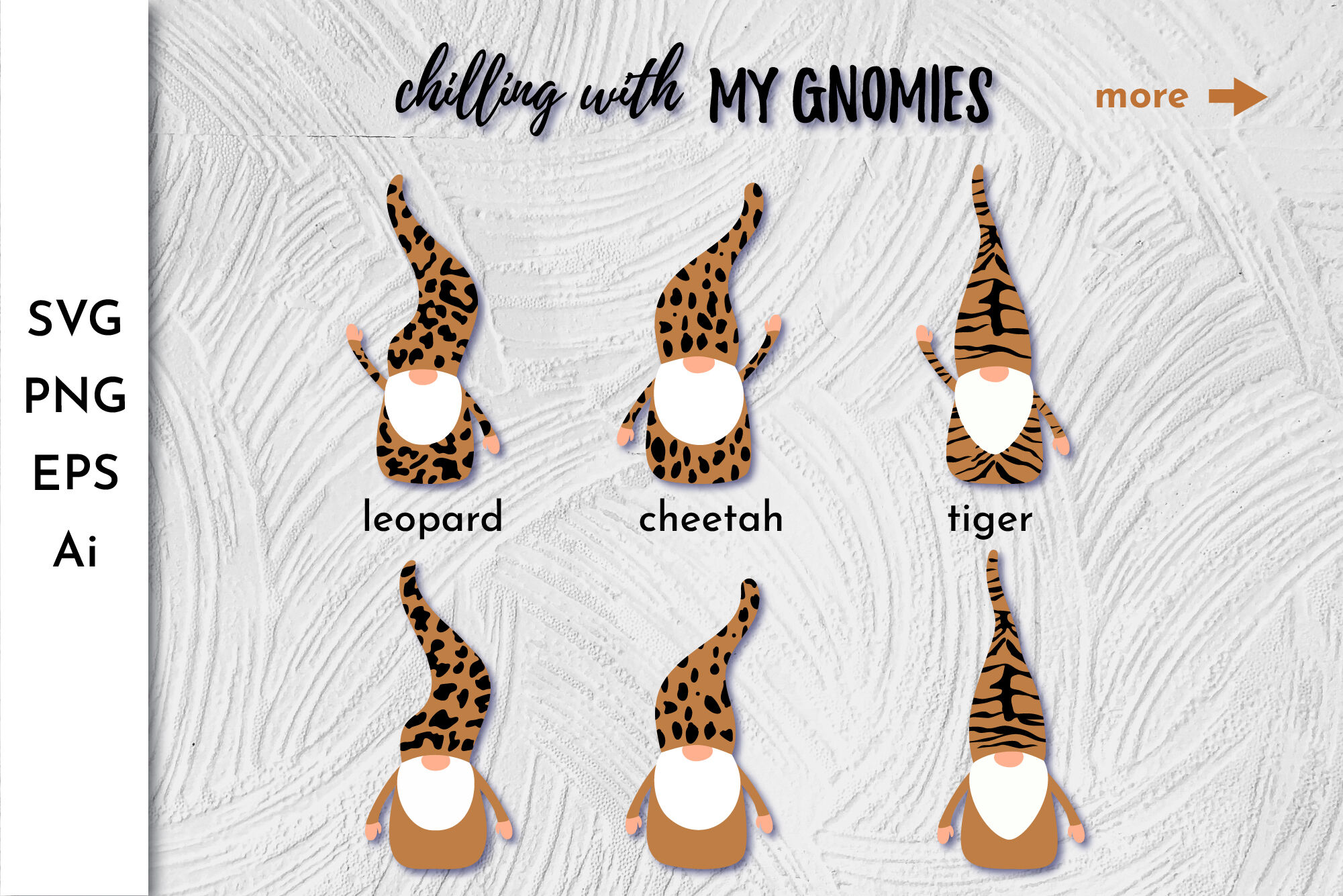 Download Leopard gnome. Cheetah gnome. Tiger gnome. Gnome bundle ...