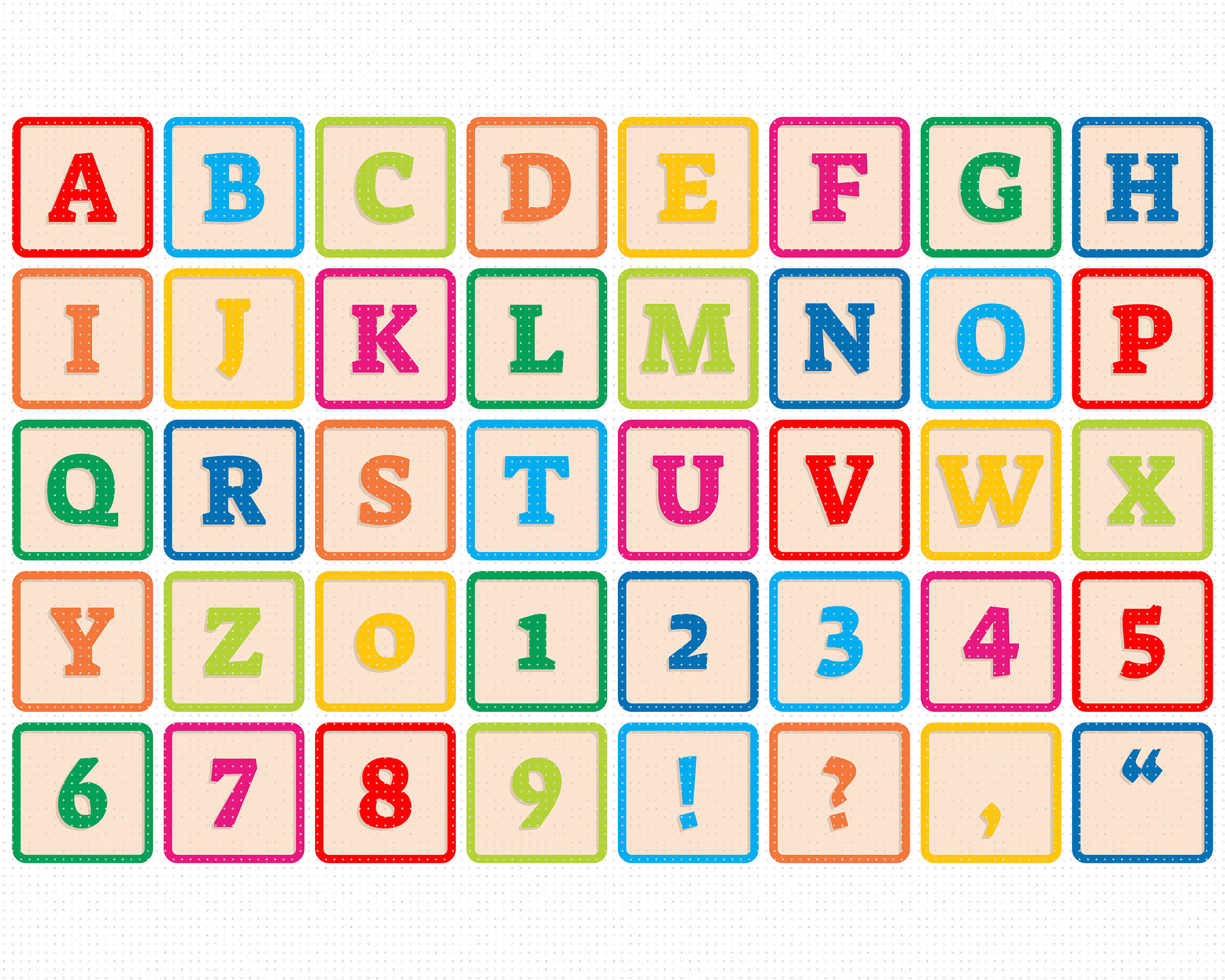 baby blocks alphabet SVG, PNG, DXF, clipart, EPS, vector By CrafterOks ...