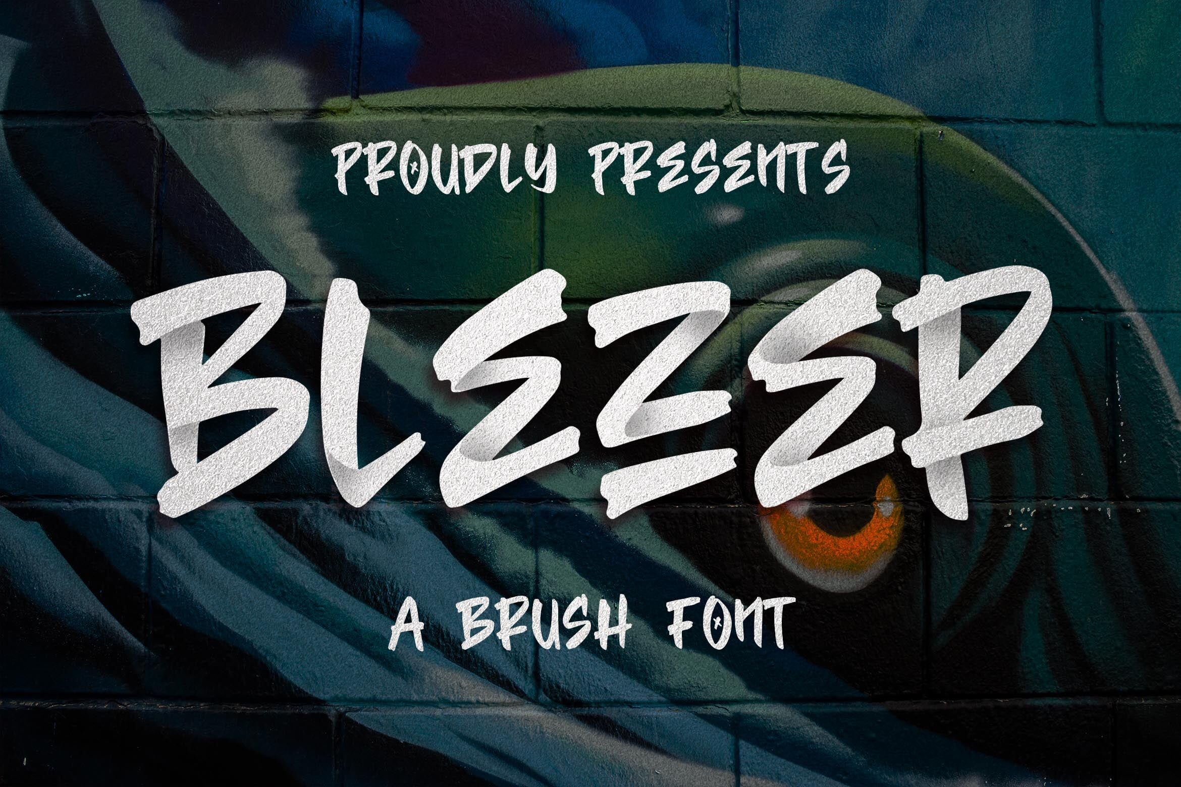 Blezer Brush Font By Blankids | TheHungryJPEG