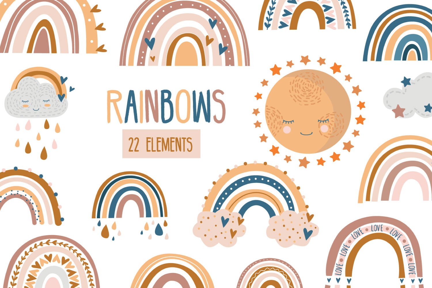 Rainbow clipart svg/ svg Rainbow digital / Color clipart By ...