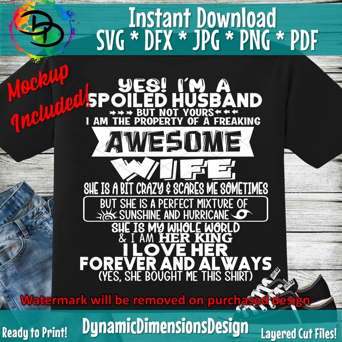 Download Spoiled Husband svg, Husband, Wife, Father's Day svg ...