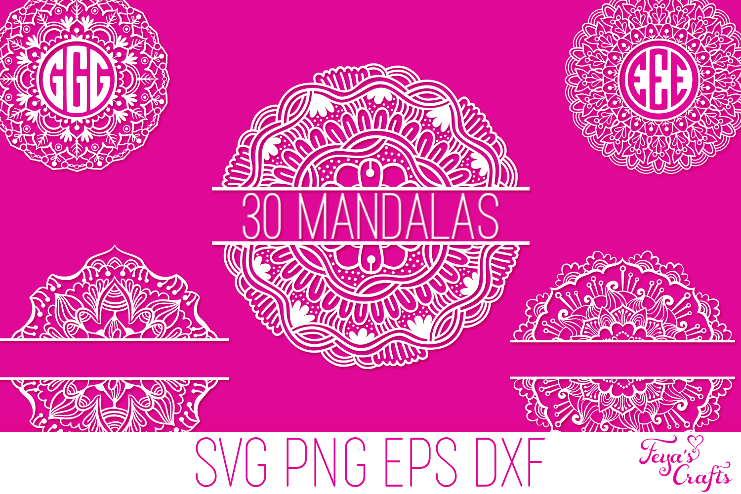 Download Mandala Svg Cut Files Bundle Mandala Svg Cricut By Anastasia Feya Fonts Svg Cut Files Thehungryjpeg Com