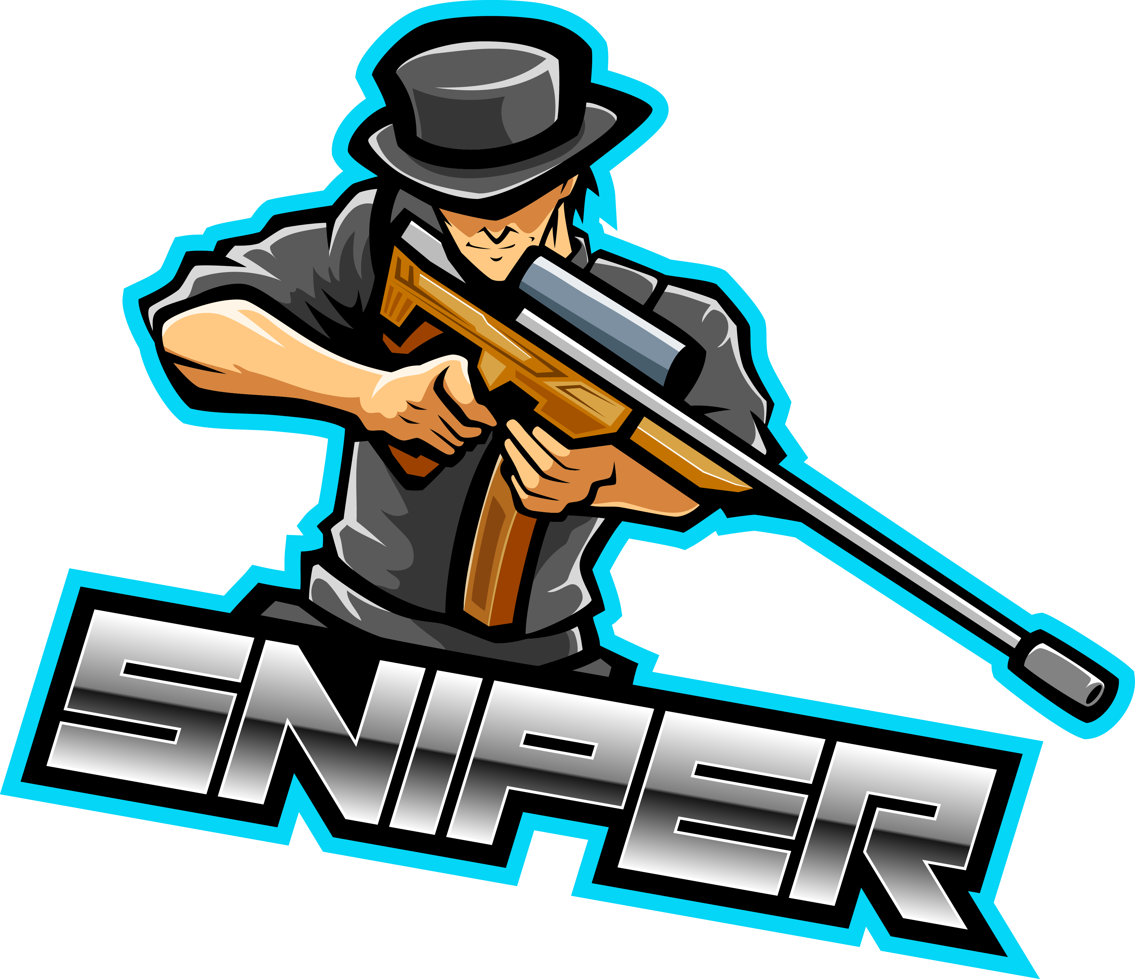 Sniper esport mascot logo design By Visink