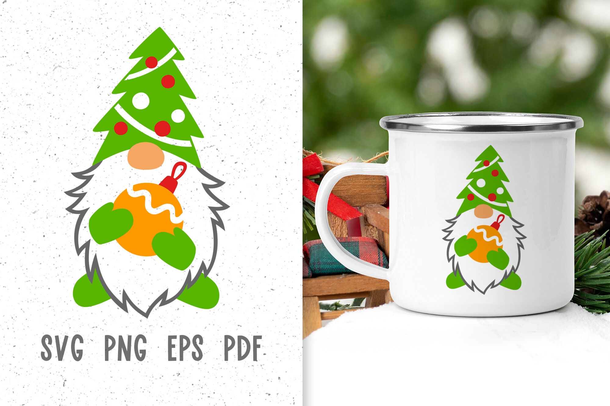 Christmas mug design Christmas svg Gnome svg Sublimation designs By