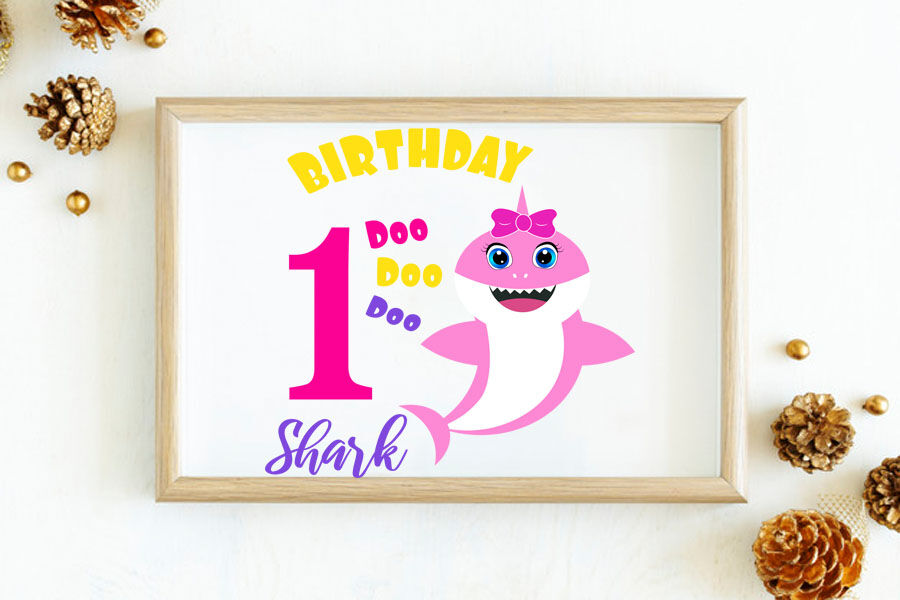 Download Shark 1st Birthday Svg Birthday Shark Clipart Funny Shark Svg Cricu By Lillyarts Thehungryjpeg Com