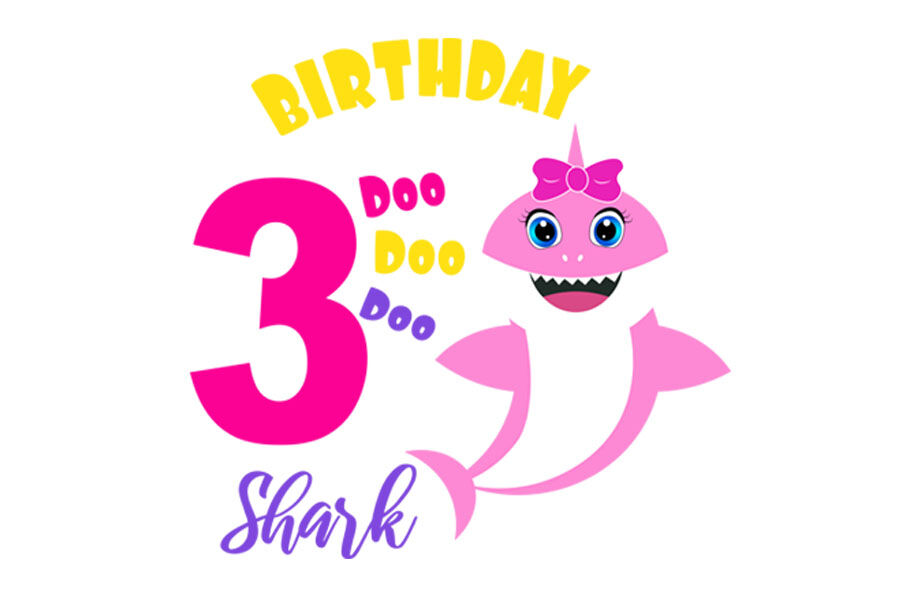 Shark 3rd Birthday Svg Birthday Shark Clipart Funny Shark Svg Birth By Lillyarts Thehungryjpeg Com