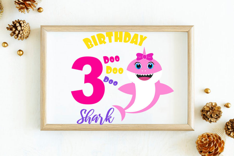 Download Shark 3rd Birthday Svg Birthday Shark Clipart Funny Shark Svg Birth By Lillyarts Thehungryjpeg Com