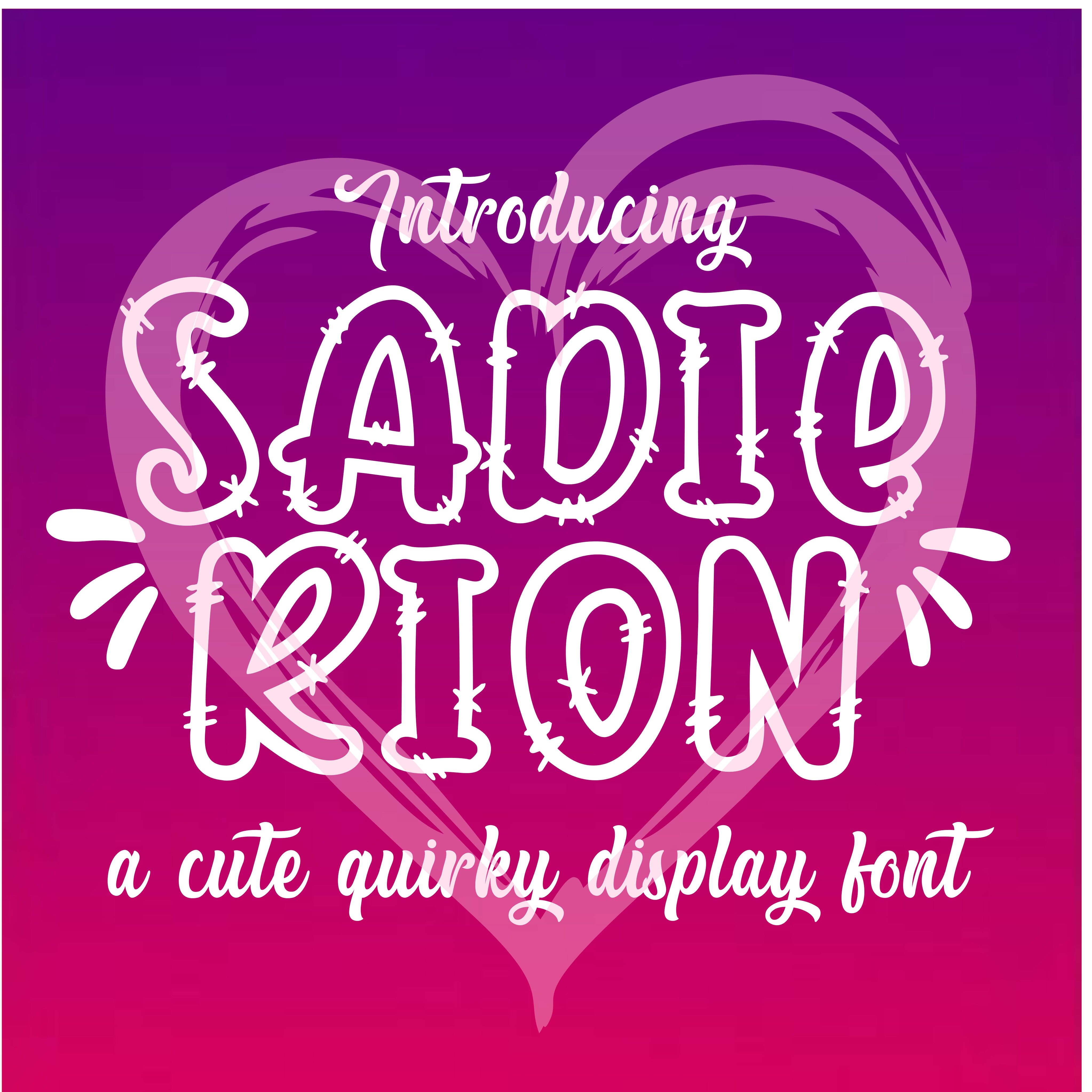 Sadie Rion Font, Alphabet Letters OTF, Typeable, Cut Files Monogram Cu