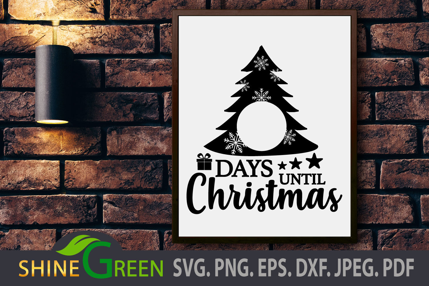 PDF png. Christmas Countdown Cut File SVG