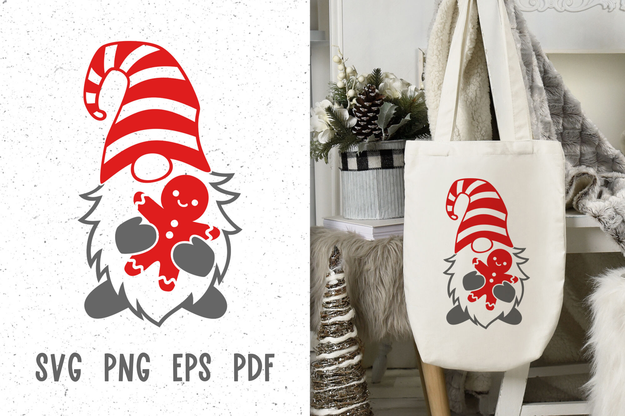 Christmas svg Christmas gnome svg files for cricut Gnomes svg By Green