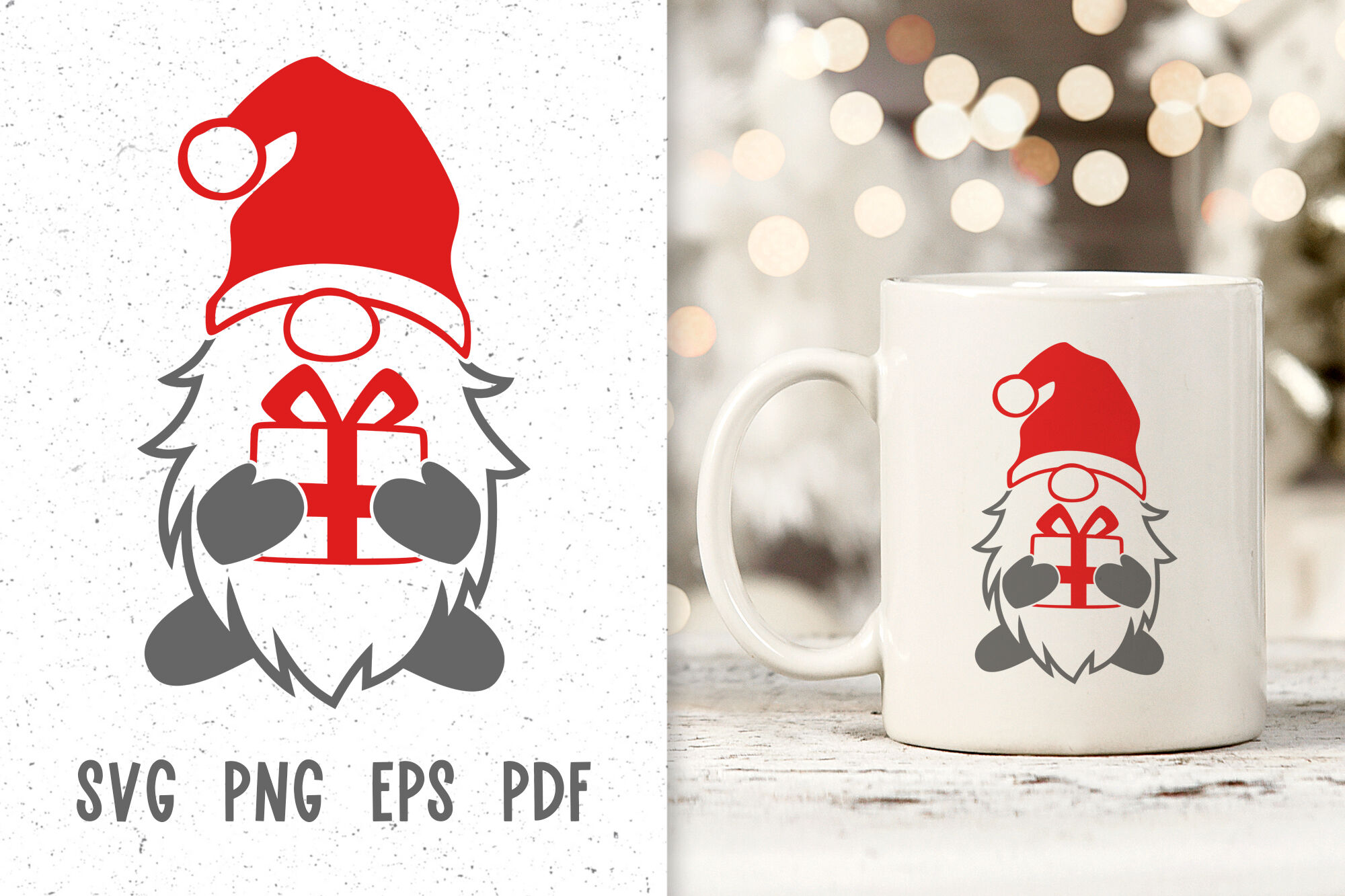 Download Santa Gnome Svg Christmas Gnome Svg Files Christmas Mug Designs By Green Wolf Art Thehungryjpeg Com