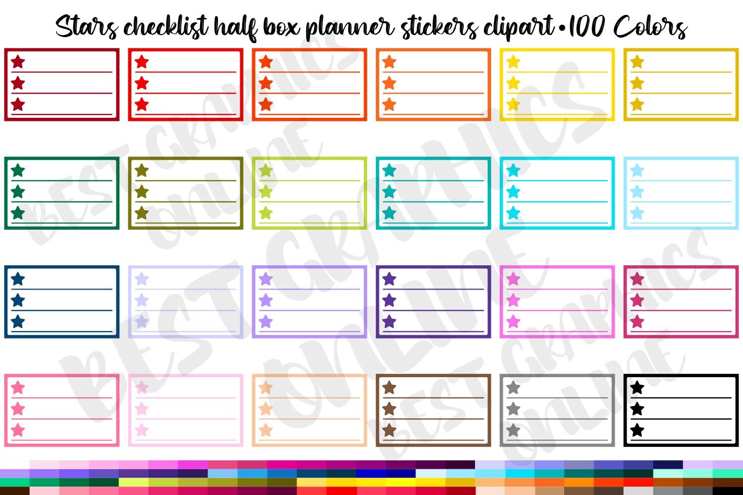 Mouse Head Half Box Check List Basics Planner Stickers